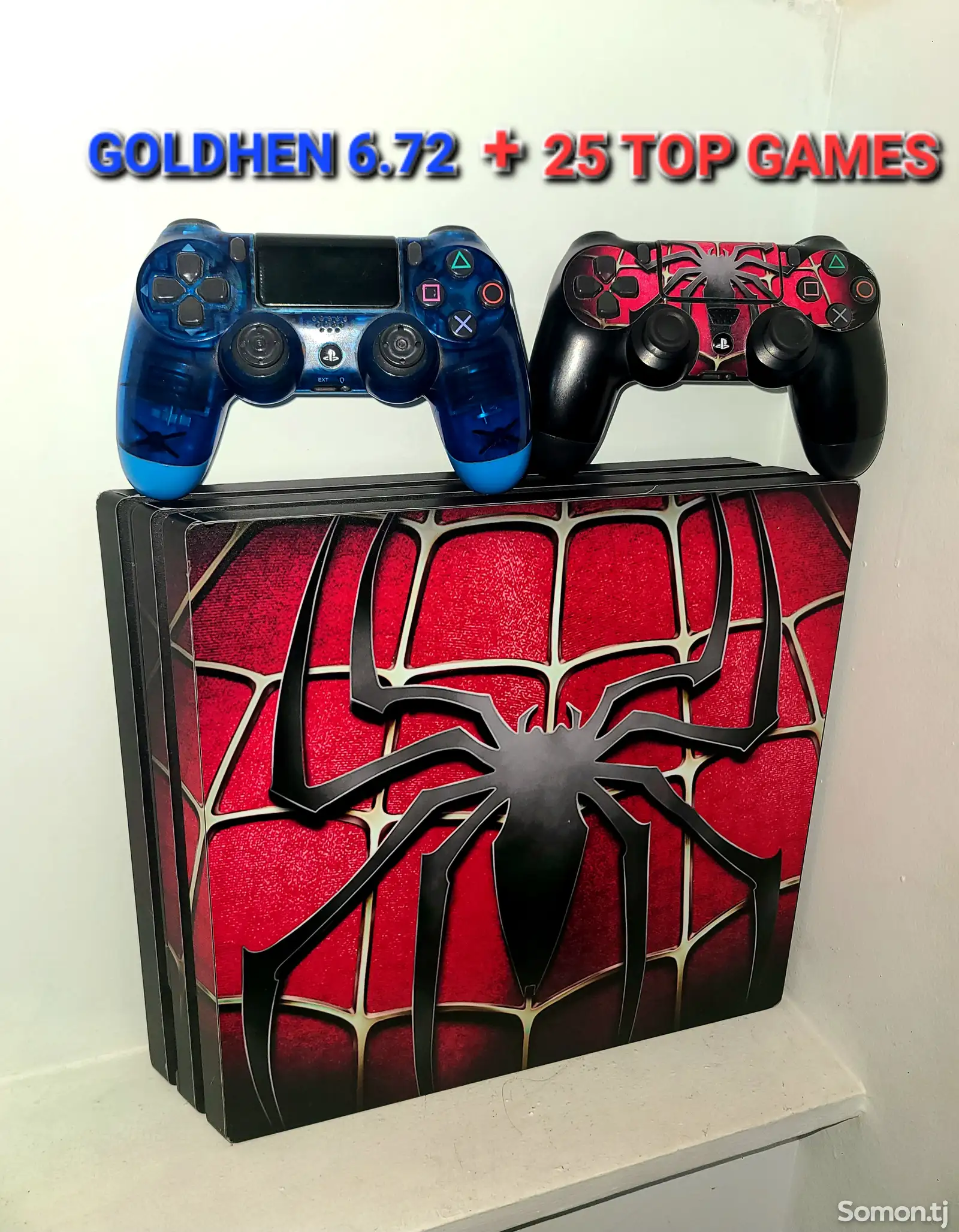 Игровая приставка Sony PlayStation 4K Pro Goldhen 6.72 Spider-Man-1