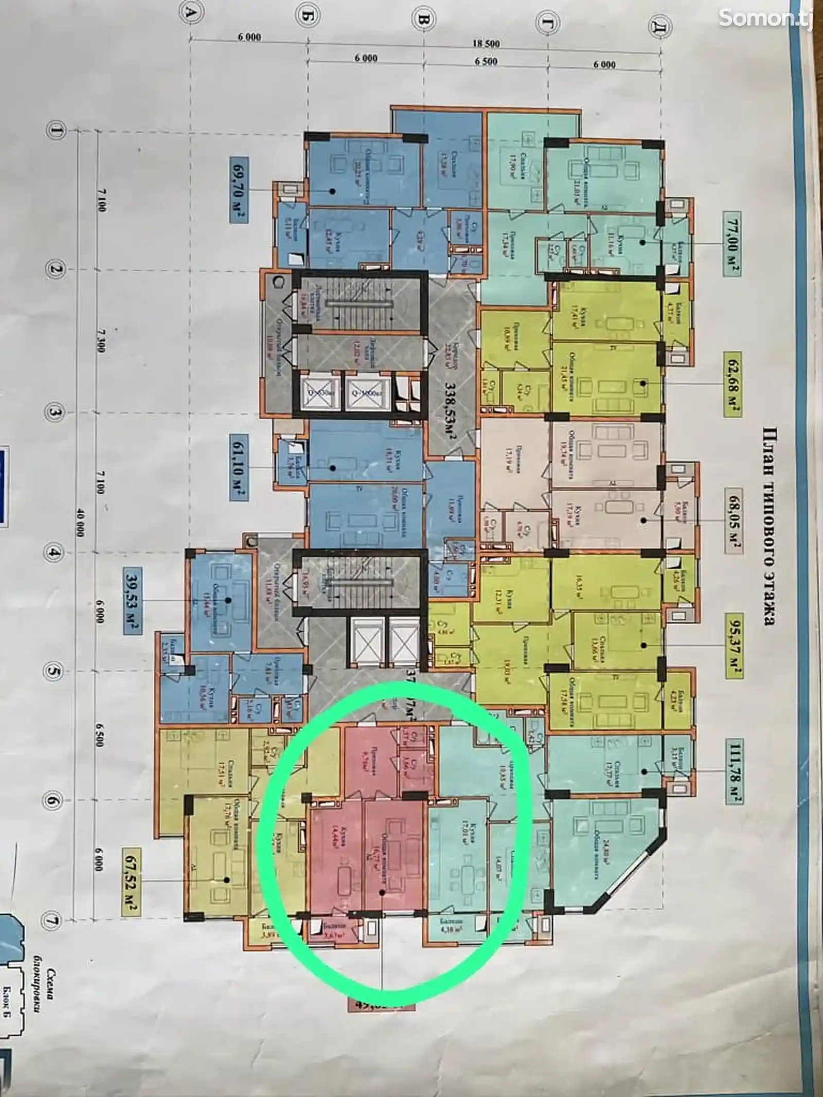 2-комн. квартира, 13 этаж, 51 м², Мохи нав-2