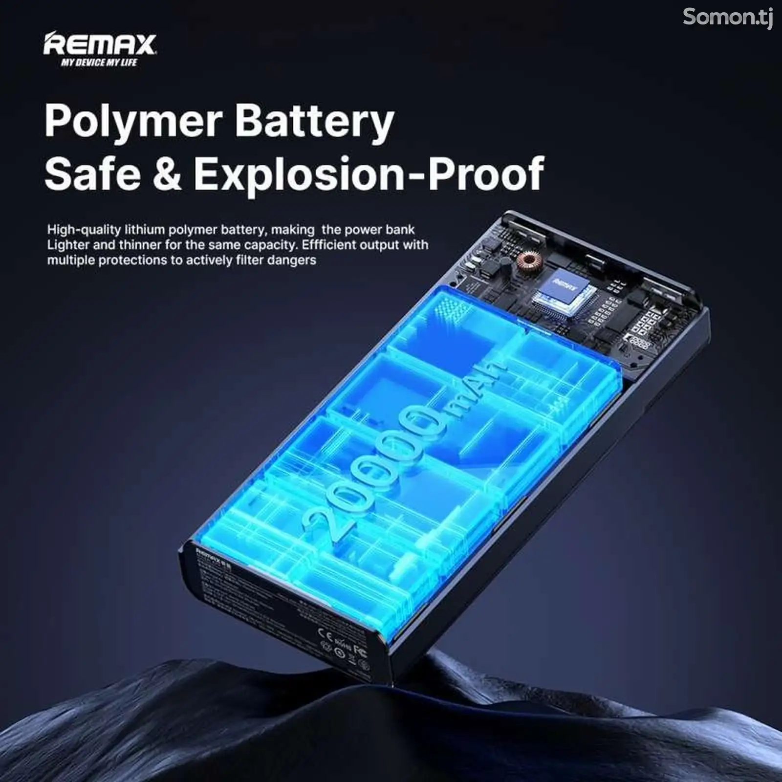 Внешний аккумулятор Remax RPP-672 20000 mAh, чёрный-3