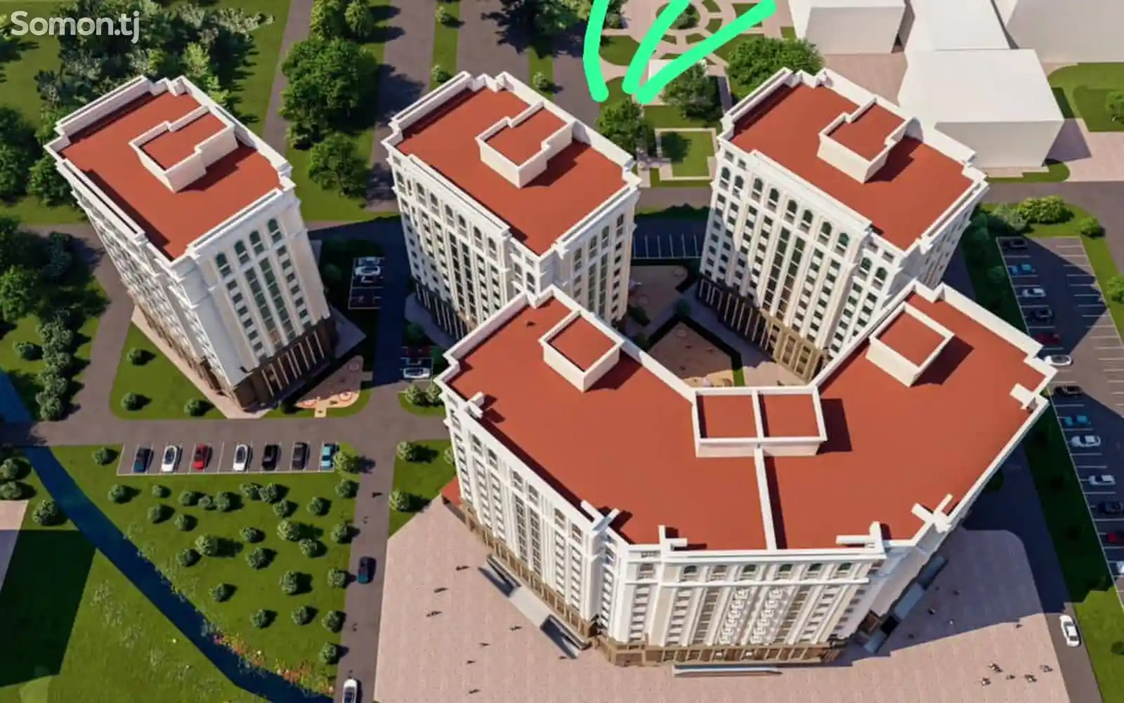 1-комн. квартира, 8 этаж, 63 м², Султони Кабир-3