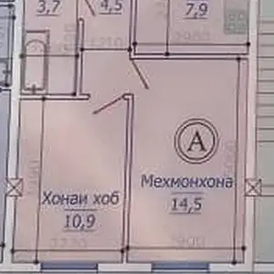 2-комн. квартира, 5 этаж, 44 м², поворот Ленинграда