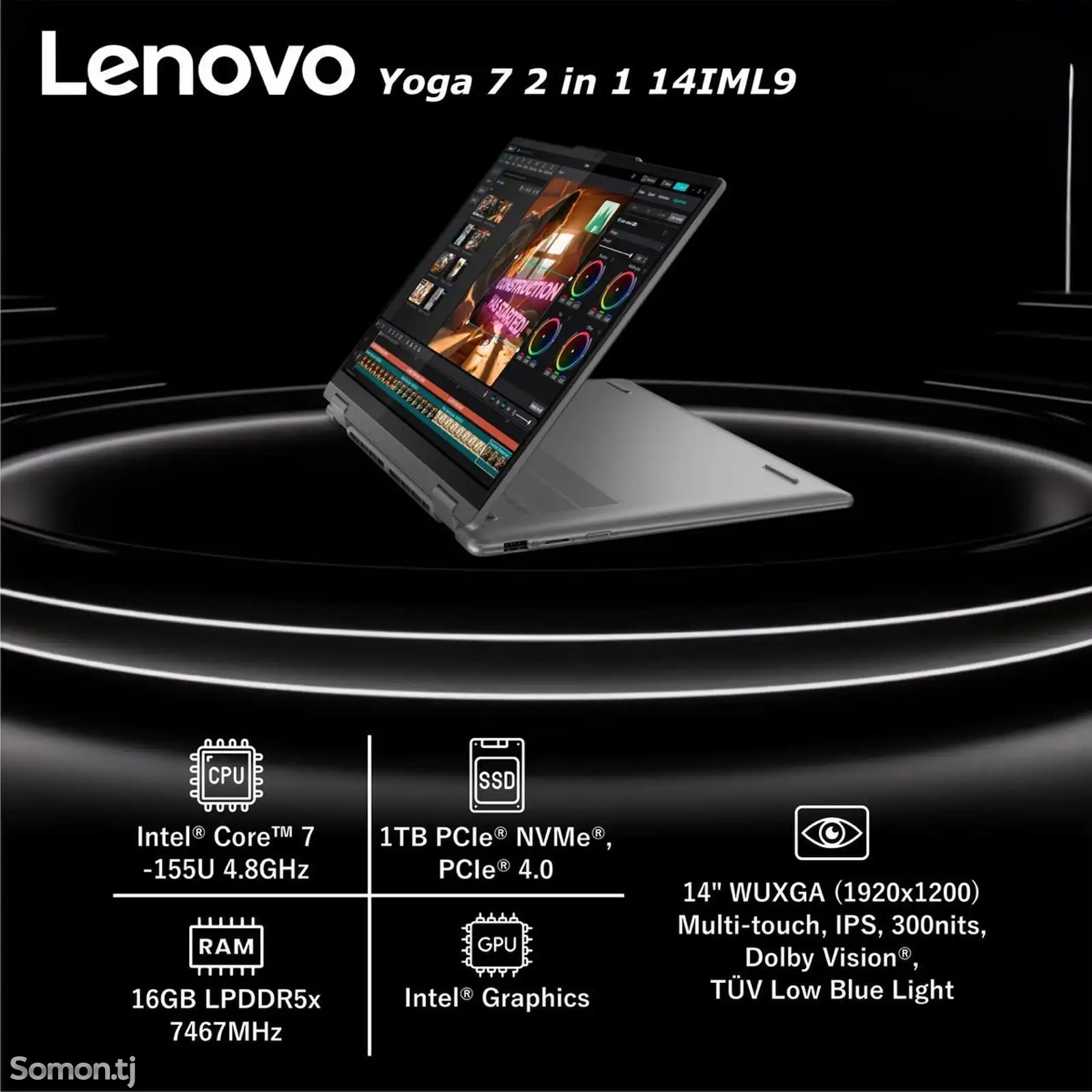 Ноутбук Lenovo Yoga 7 Core 7-155U 16/1/x360