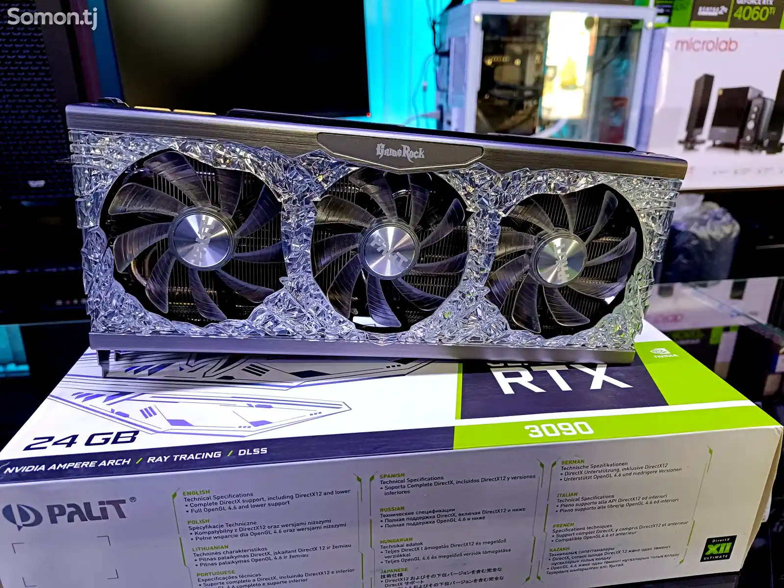 Видеокарта Palit GameRock GeForce RTX 3090 24GB GDDR6X-2