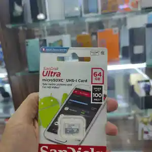 Флешка SanDisk micro sd 64gb