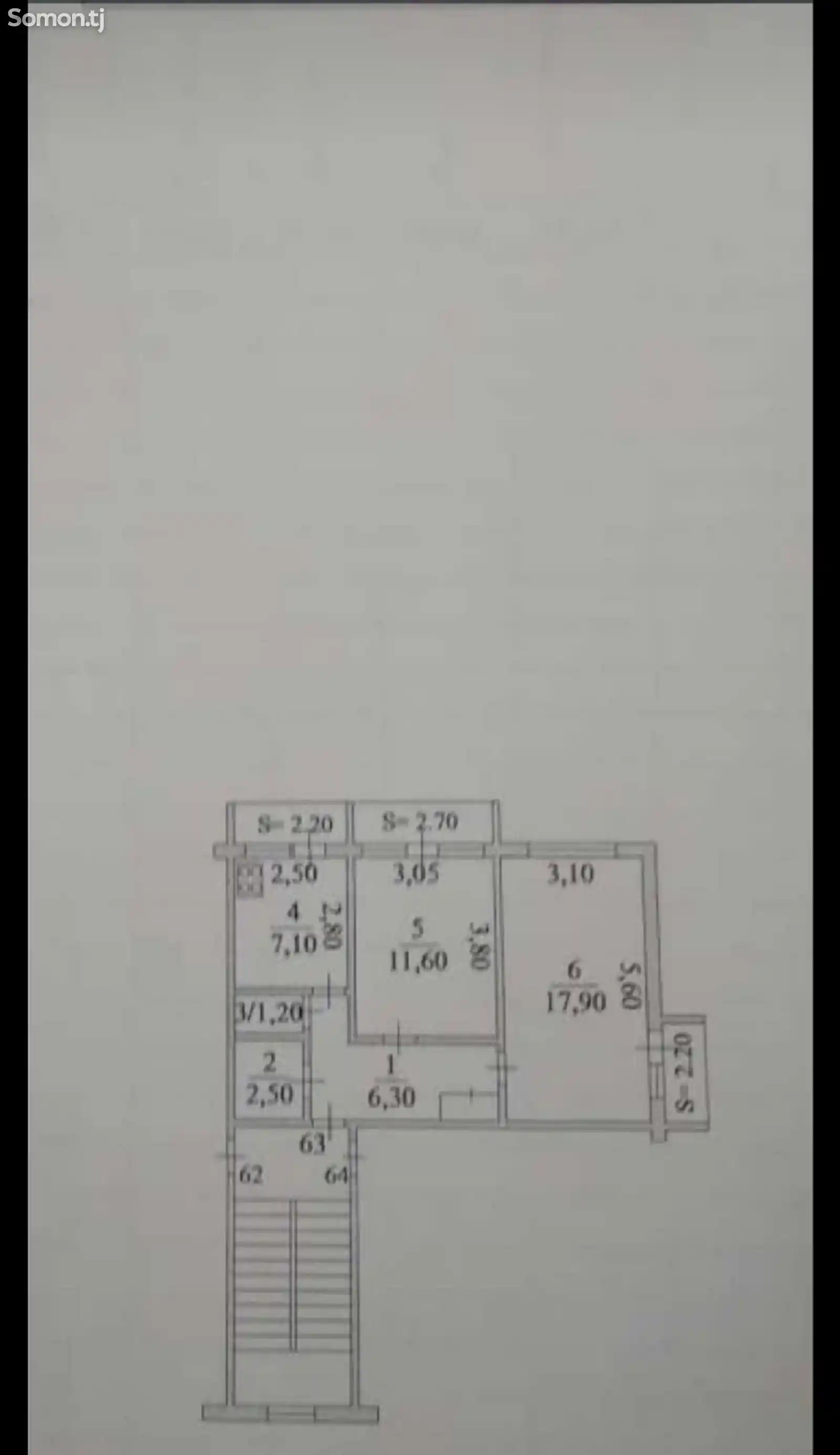 2-комн. квартира, 4 этаж, 47 м², 1мкр