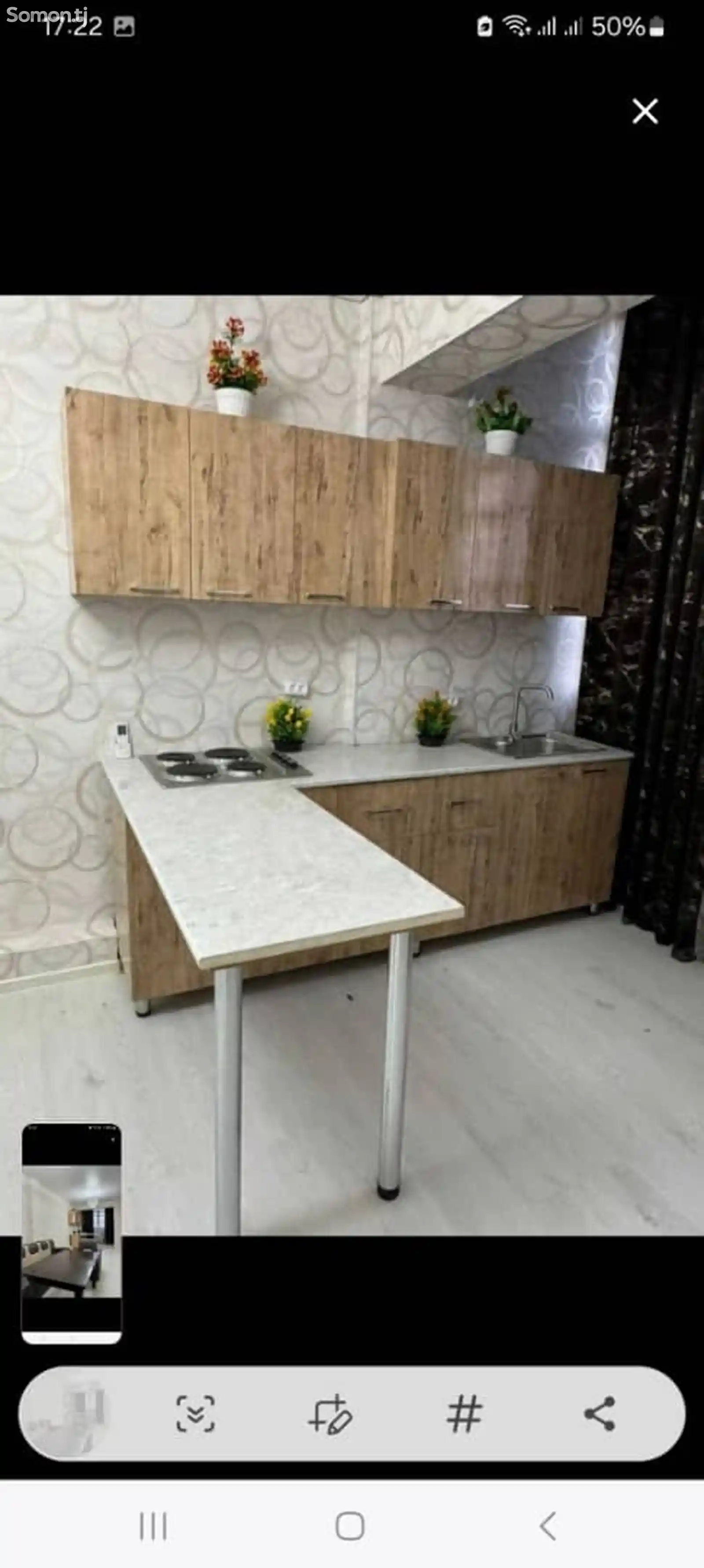 2-комн. квартира, 6 этаж, 60 м², Сомони-3