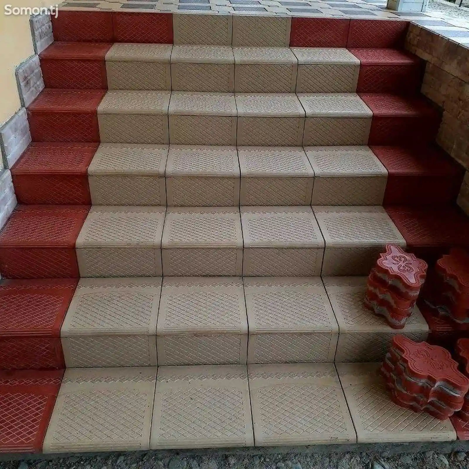 Лестница из брусчатки на заказ-1