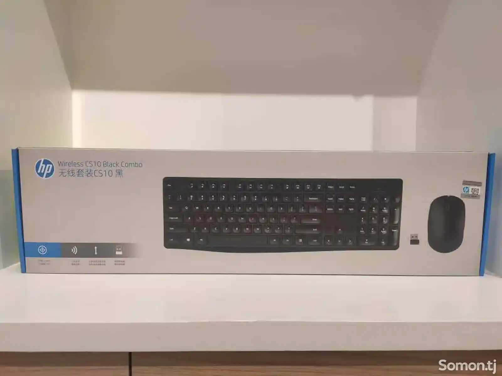 Клавиатура и мышь HP CS10 Wireless Keyboard and Mouse Black USB-1