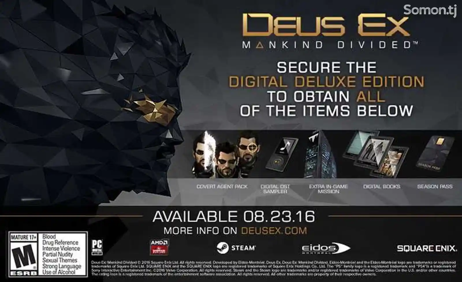 Игра Deus Ex Mankind Divided Deluxe Edition для Sony PS4-4