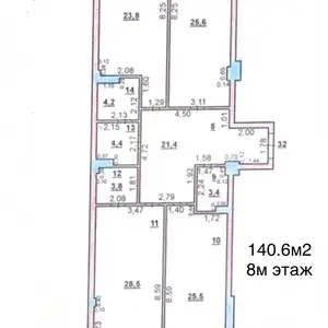 3-комн. квартира, 8 этаж, 141 м², Дом печати