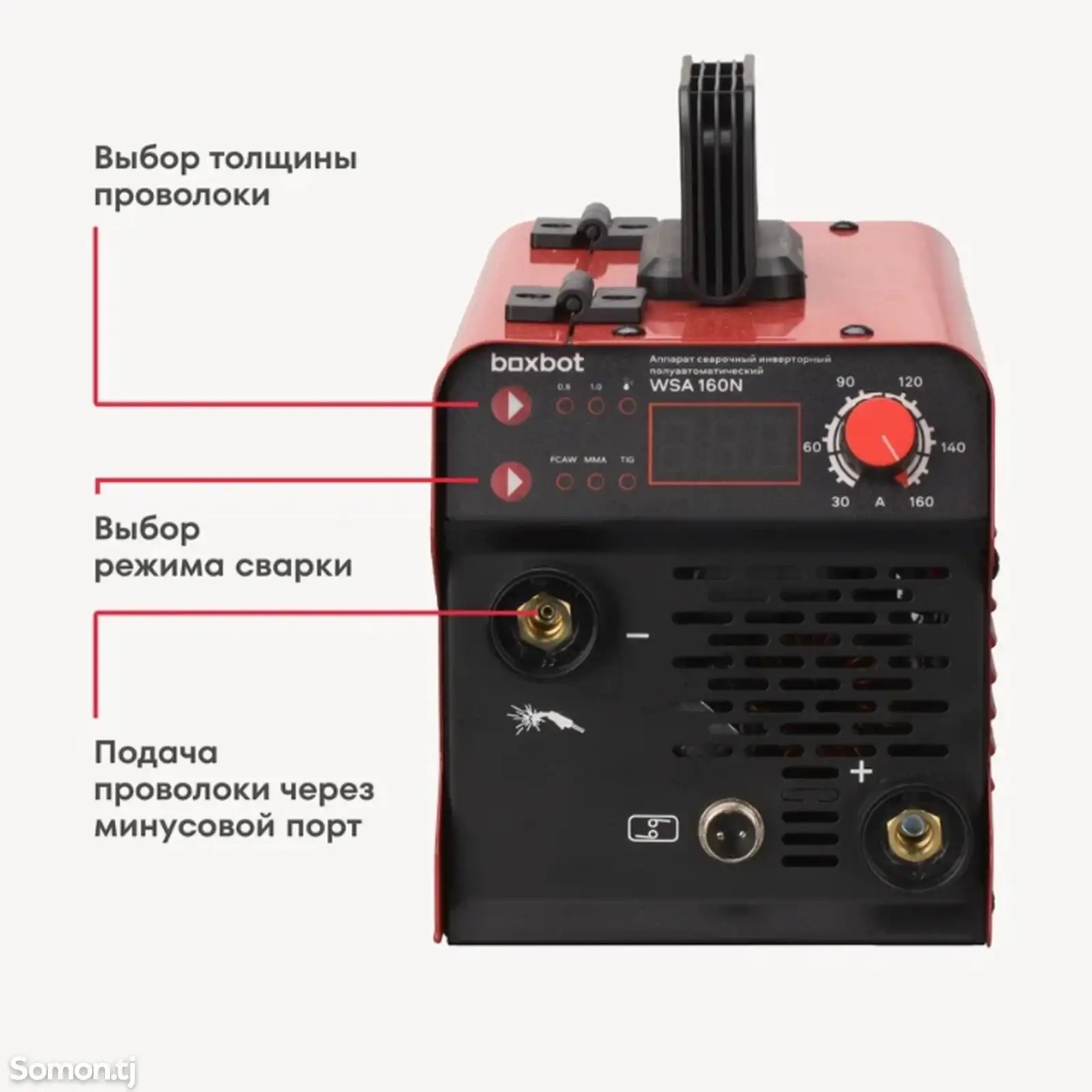 Сварочный аппарат полуавтоматический Boxbot, 160А, MIG/MMA, 0.8 - 1.0-1