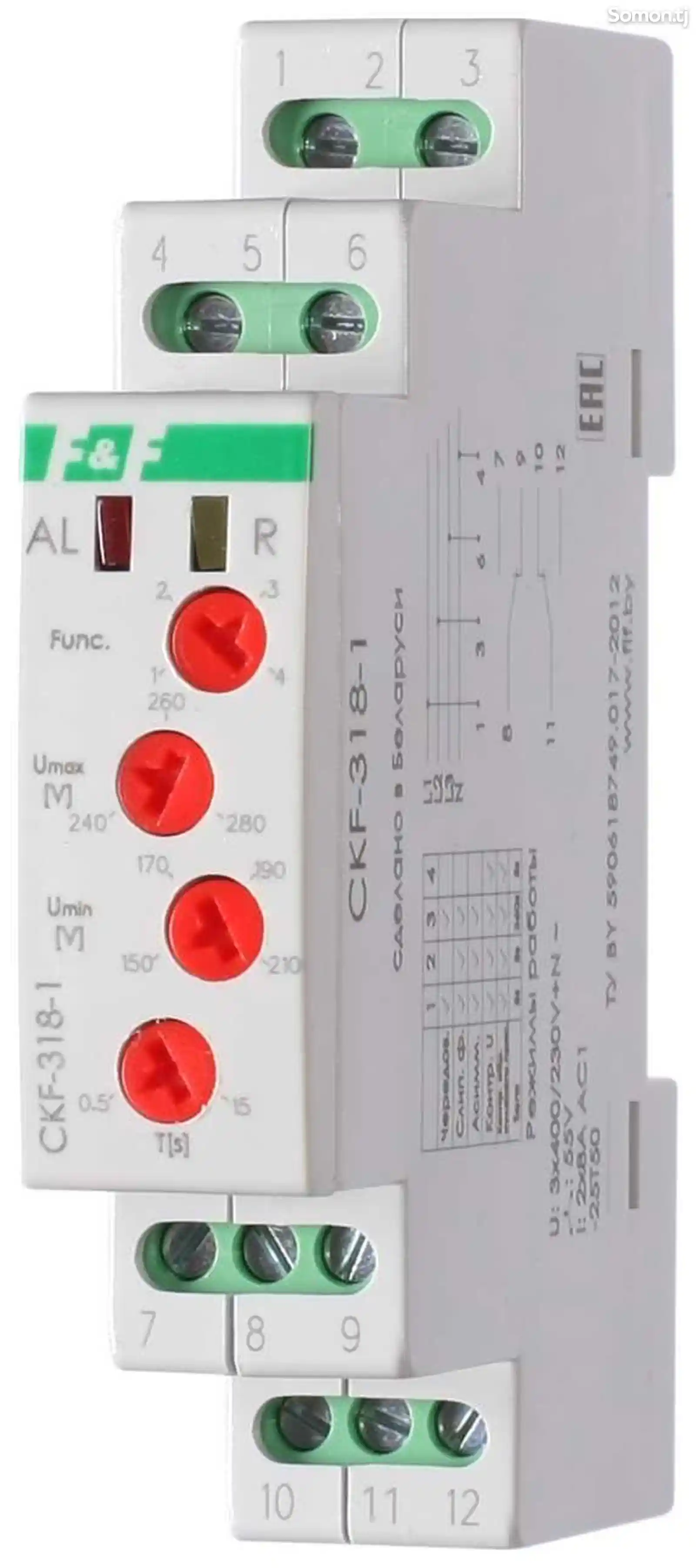 Реле контроля наличия асимметрии фаз и чередования фаз CKF-318-1-3