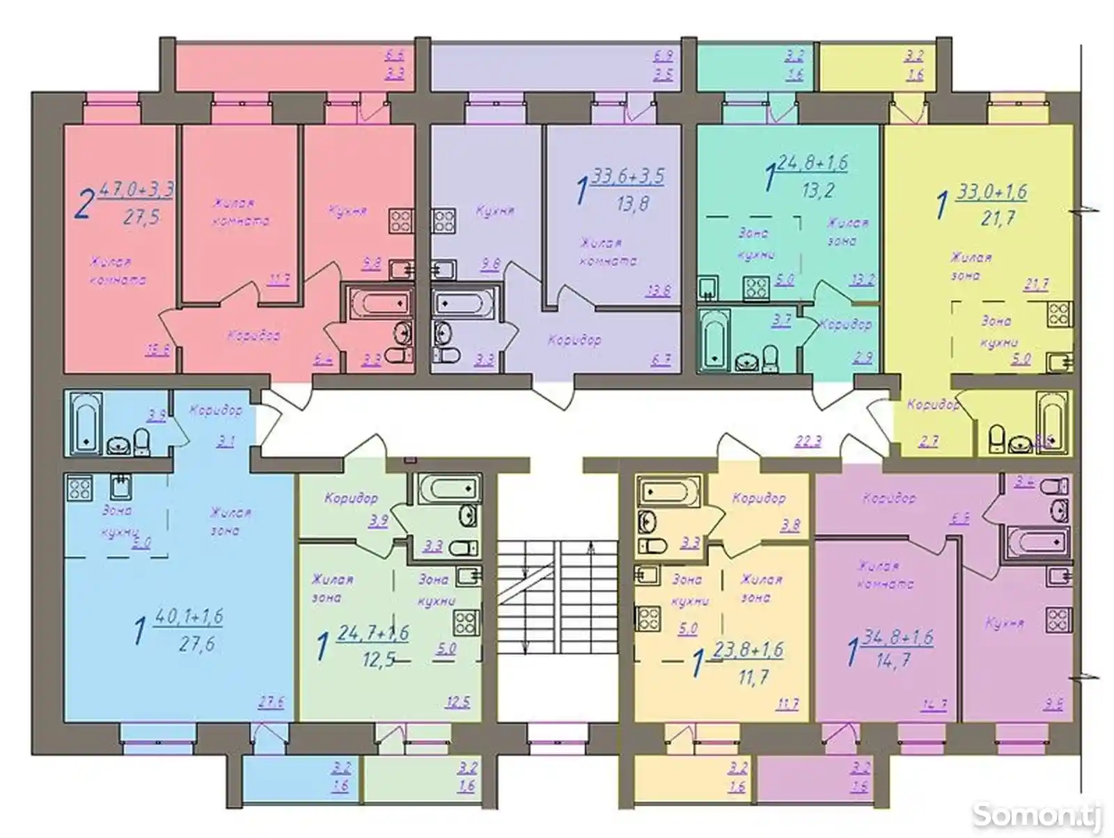 2-комн. квартира, Цокольный этаж, 44 м², Повороти Ленинград