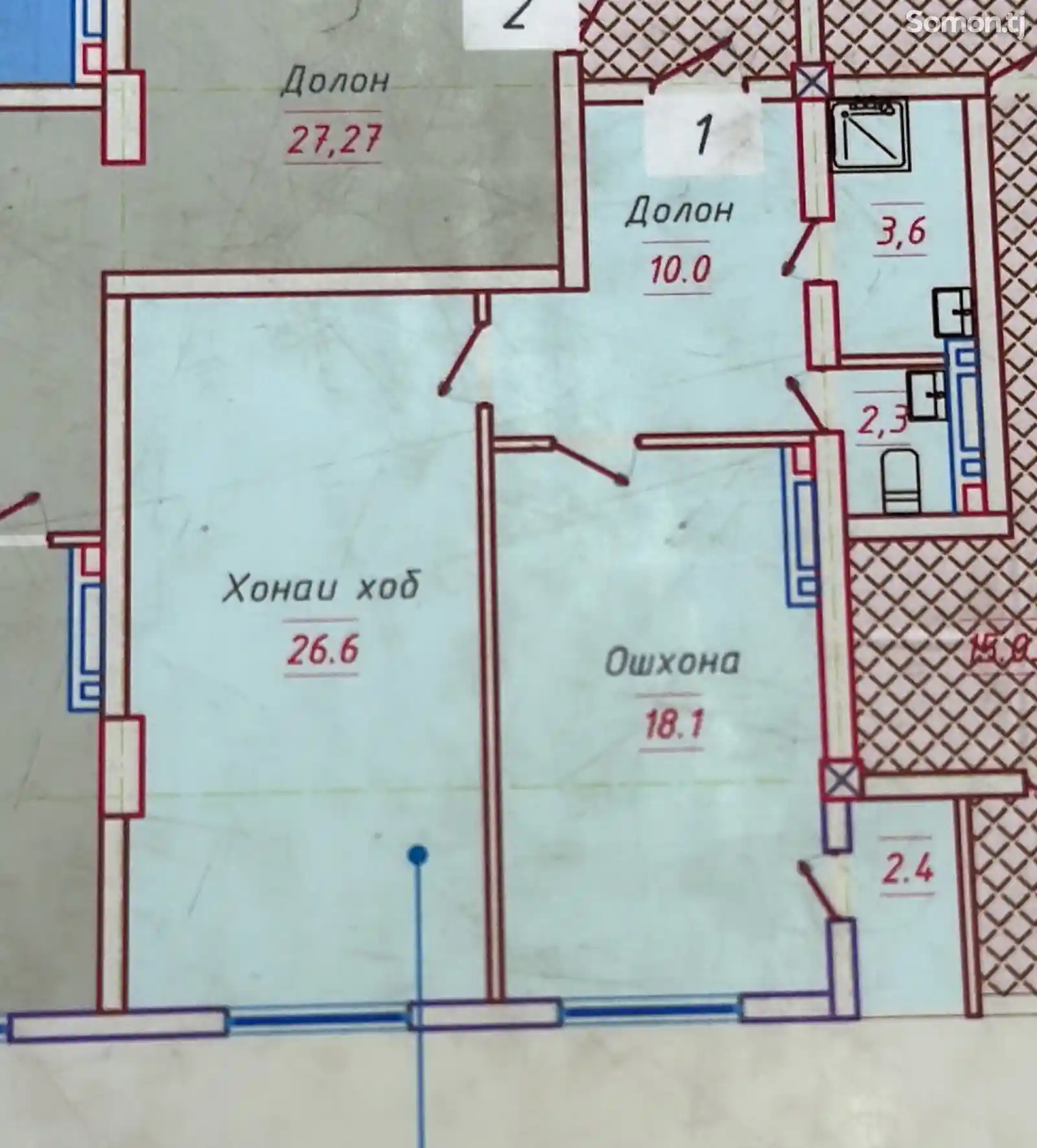 2-комн. квартира, 16 этаж, 63 м², Профсоюз , Кольцевой-2