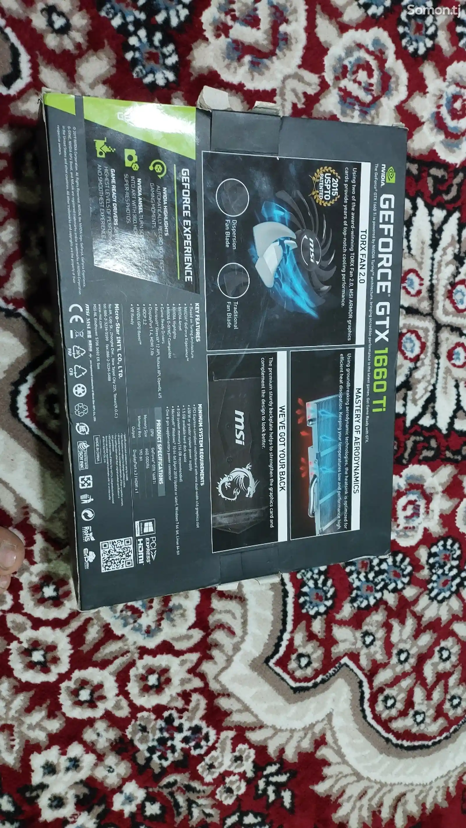 Видеокарта MSI GeForce GTX 1660 Ti ARMOR OC-2