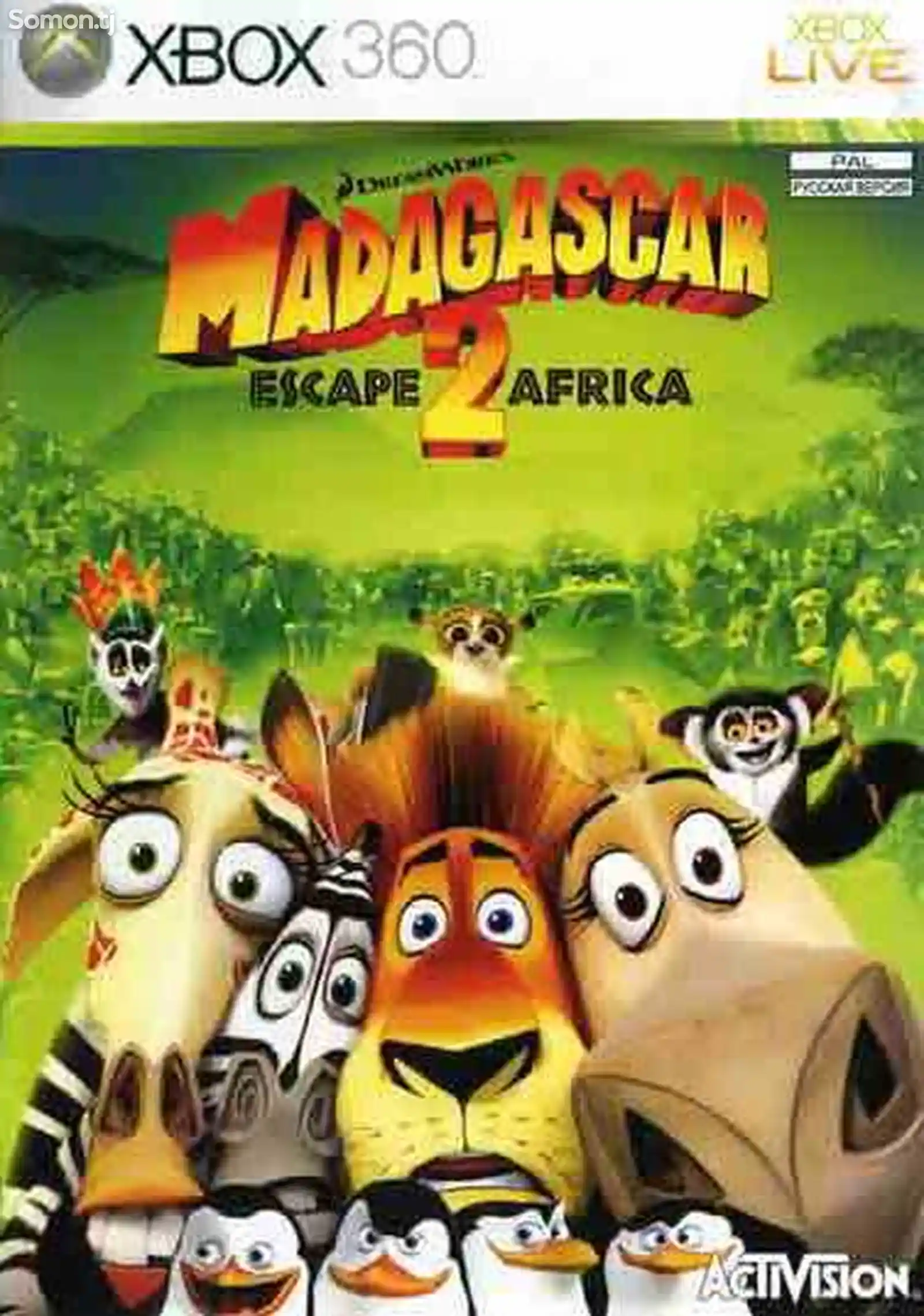 Игра Madagascar 2 escape to africa для прошитых Xbox 360