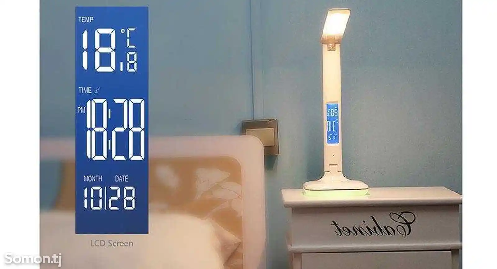 Настольная лампа Remax Led Touch RL-E270 с термометром, календарем и часы-4
