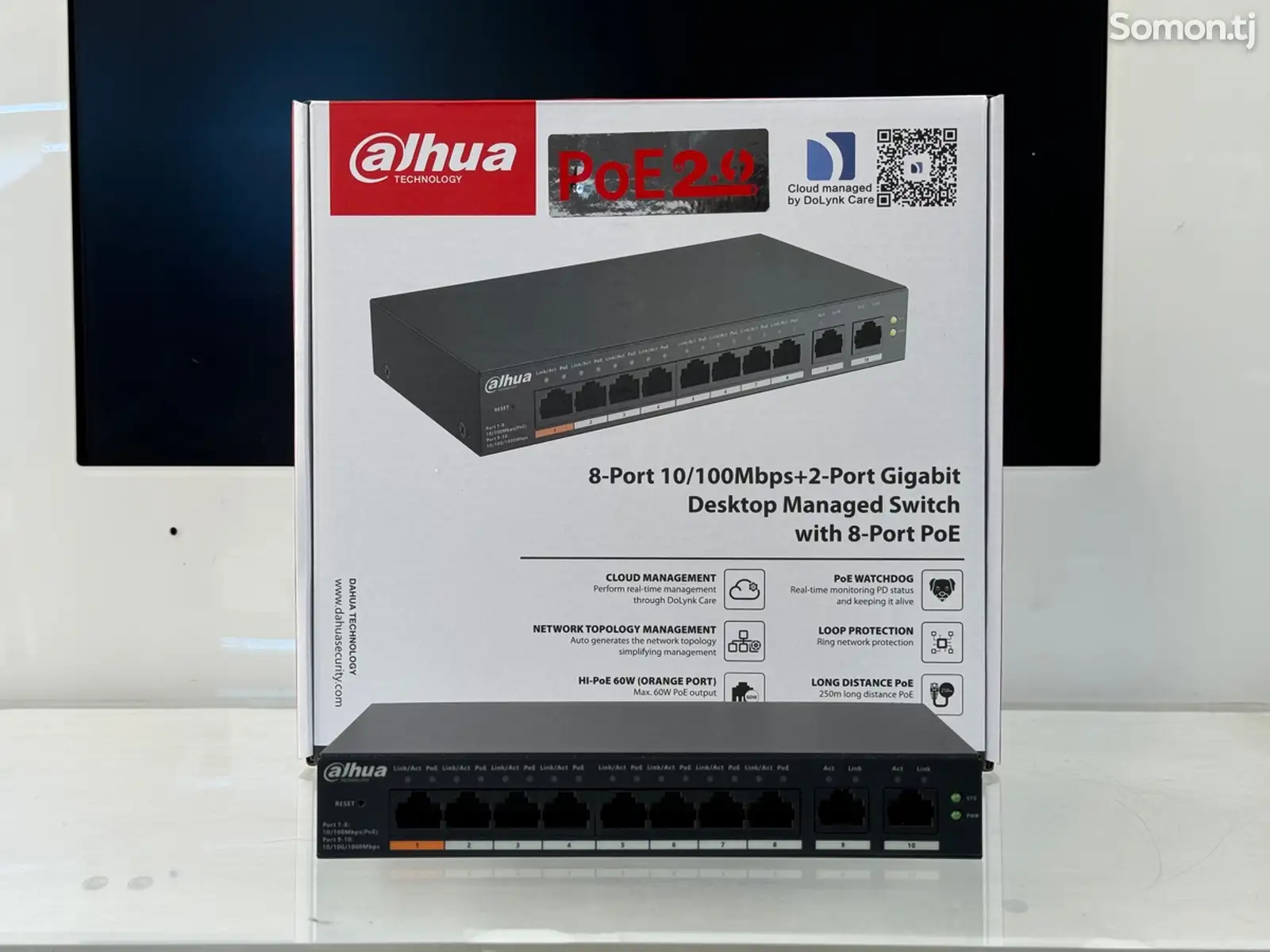 Switch POE Dahua DH CS4010 8ET 60 управляемый-1