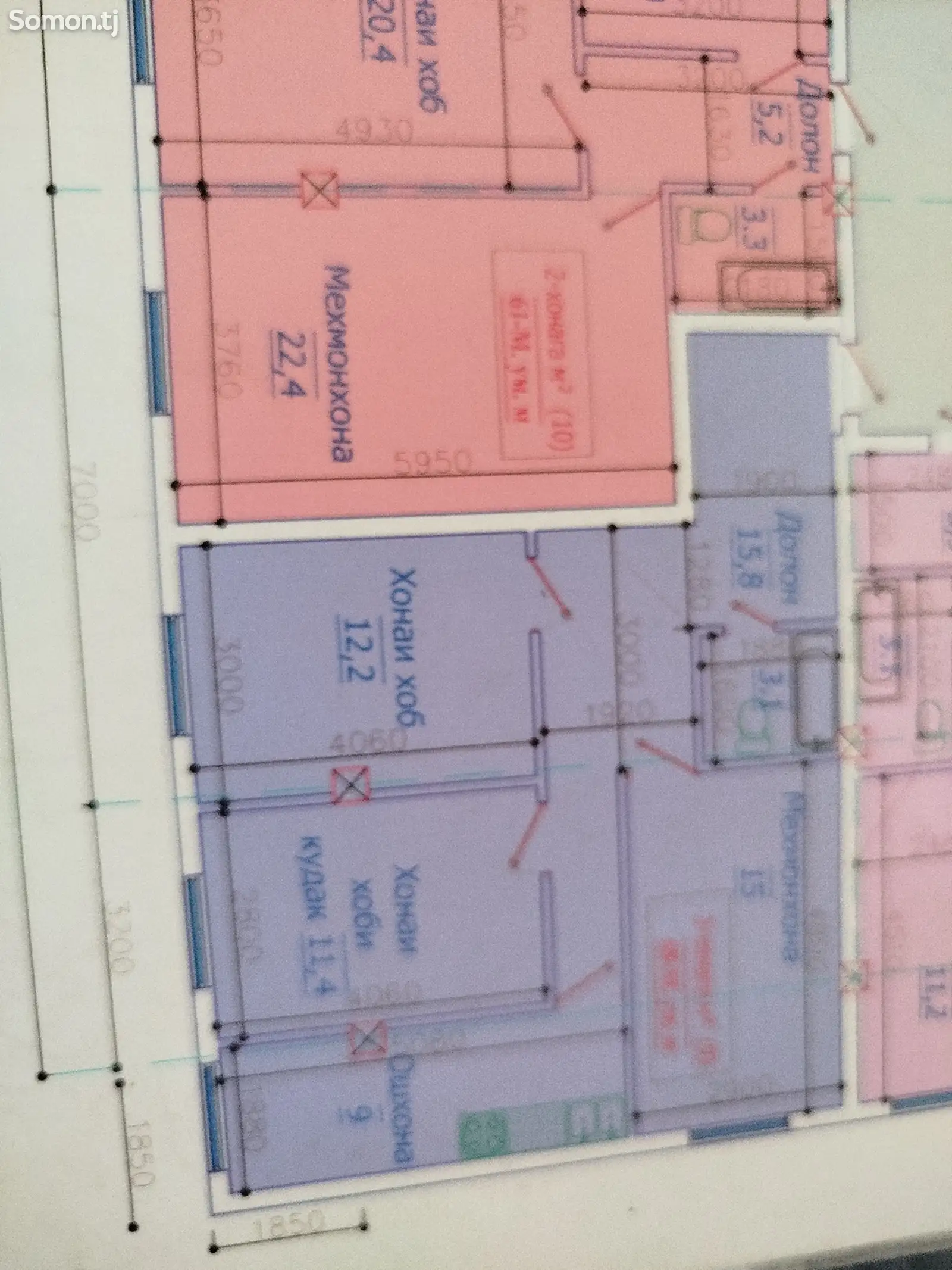 3-комн. квартира, 7 этаж, 68 м², поворот Ленинграда-3