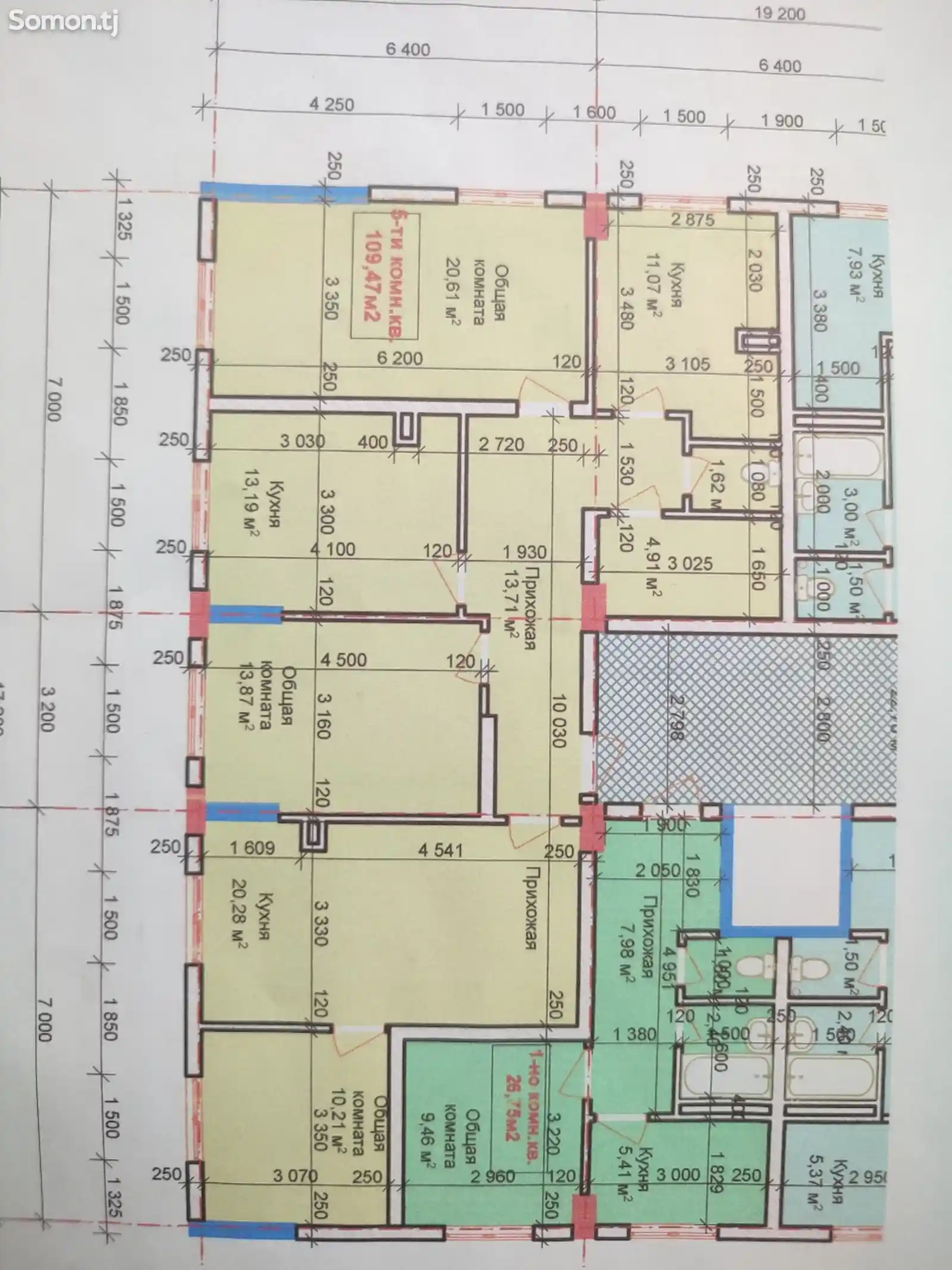 5-комн. квартира, 1 этаж, 110 м², Пеши Ёвар-2