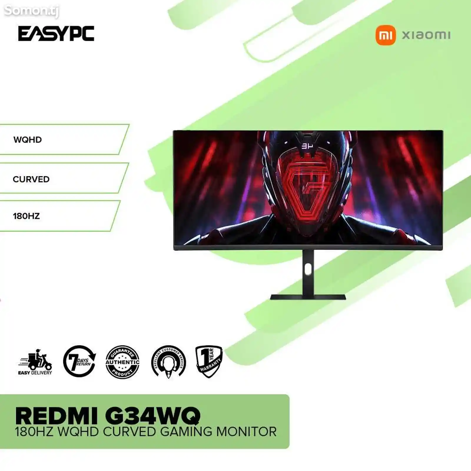 Монитор Redmi G34WQ 180hz Curved Gaming Monitor-3