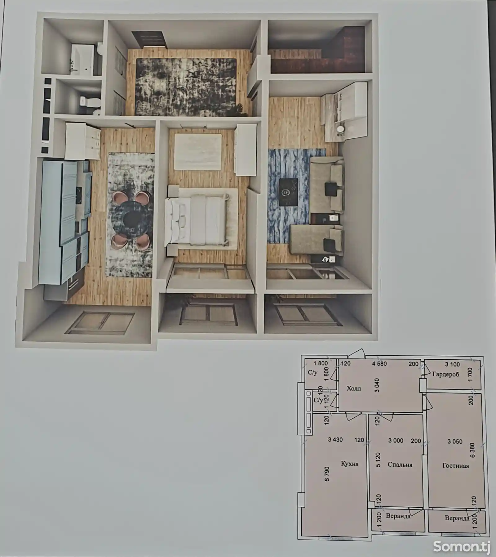 2-комн. квартира, 6 этаж, 88 м², 17 мкр-2