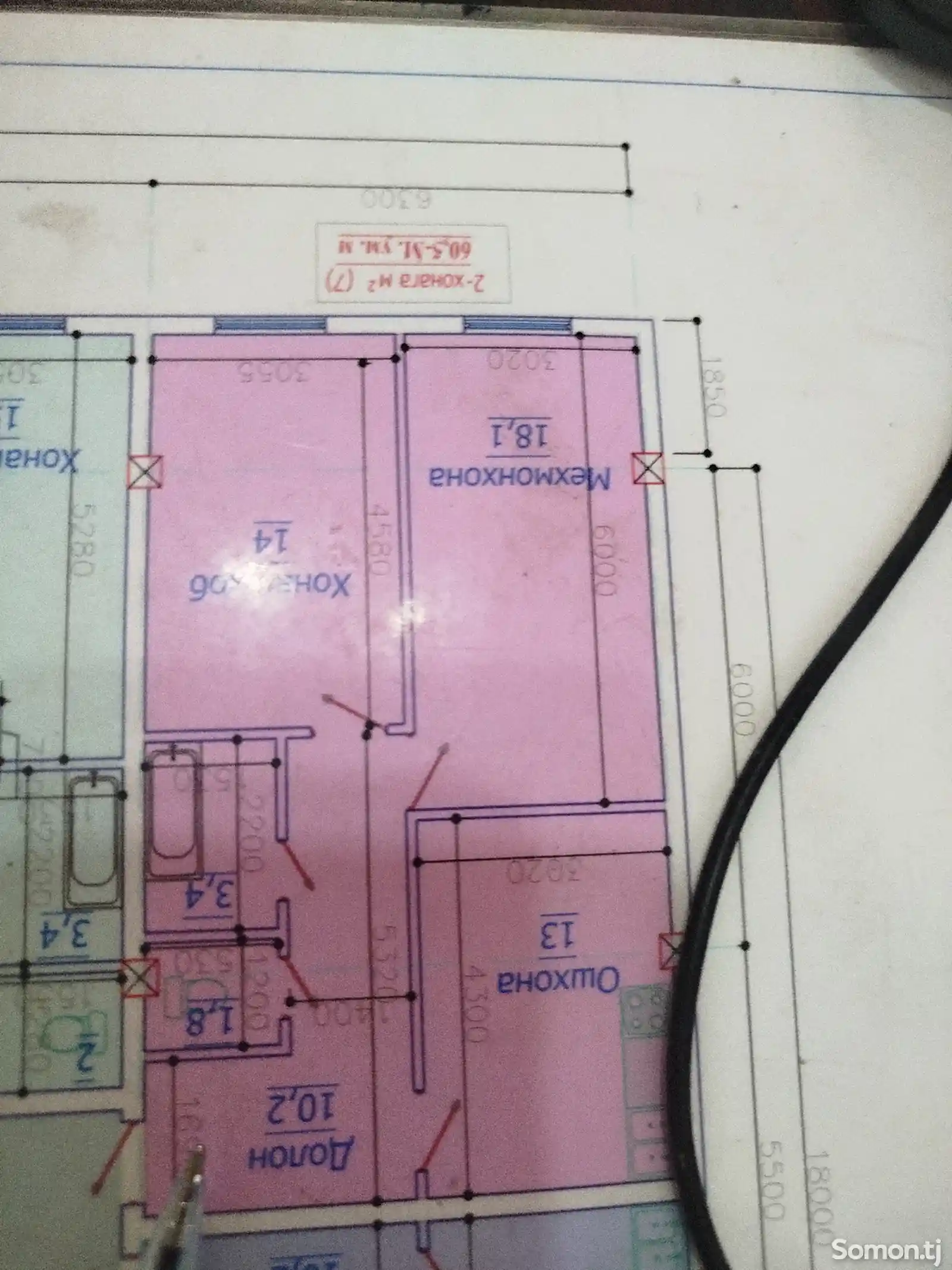 2-комн. квартира, 11 этаж, 60 м², Поворот Ленинграда