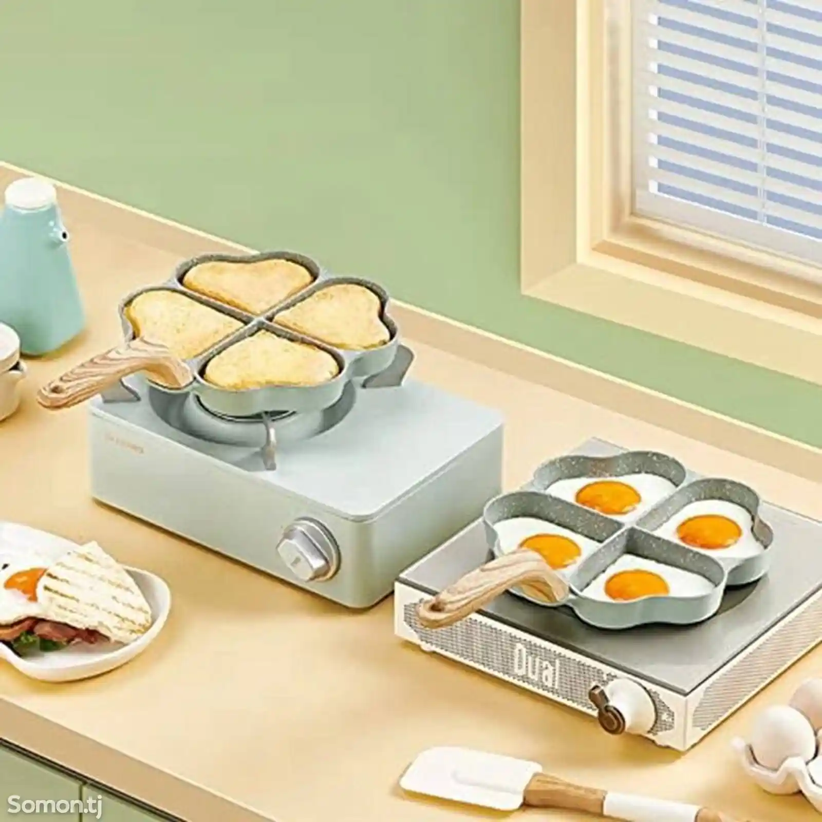 Сковорода для жарки яиц в форме сердца-1