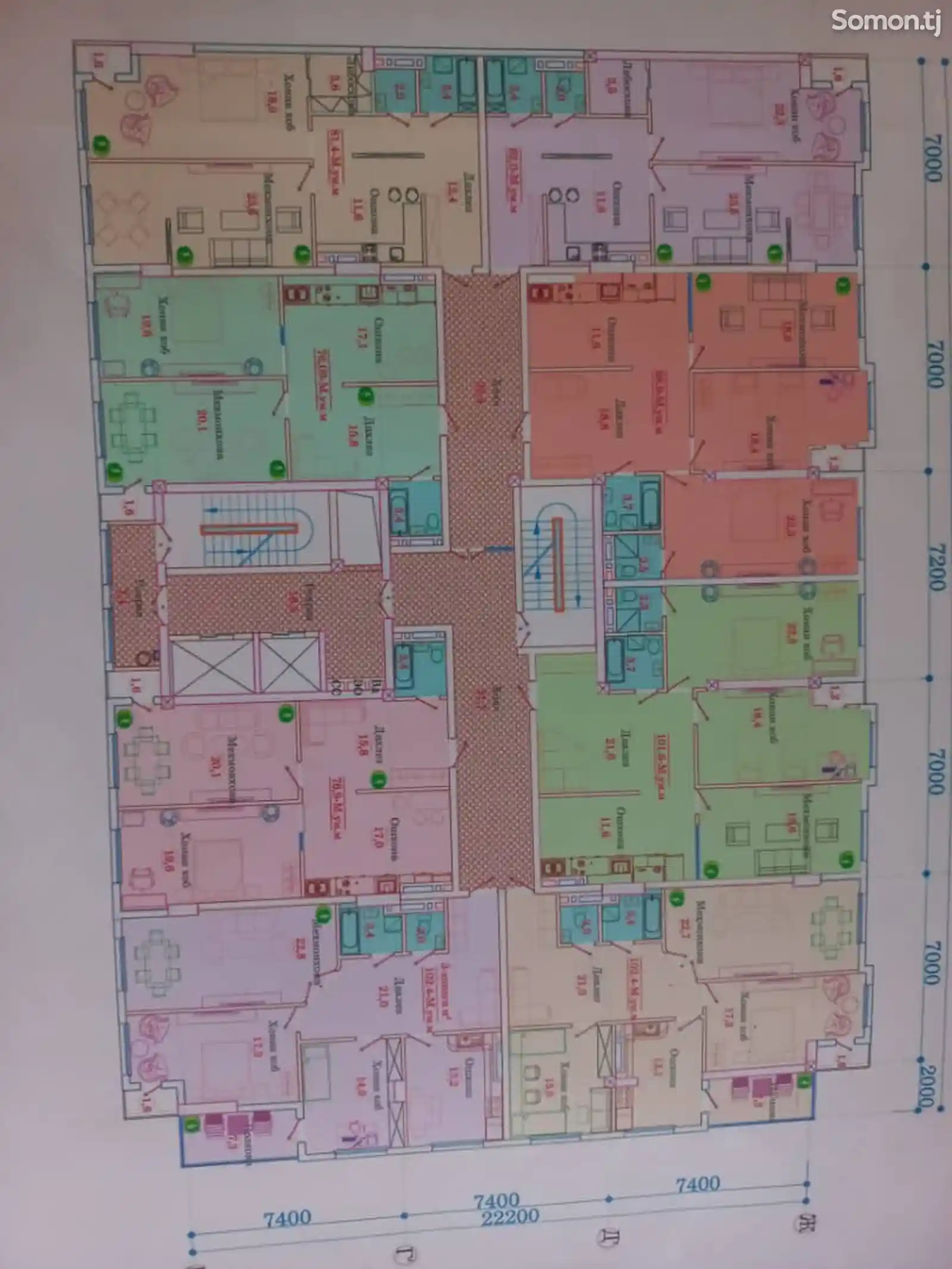 2-комн. квартира, 4 этаж, 77 м², Садбарг, пеши Гелос-4