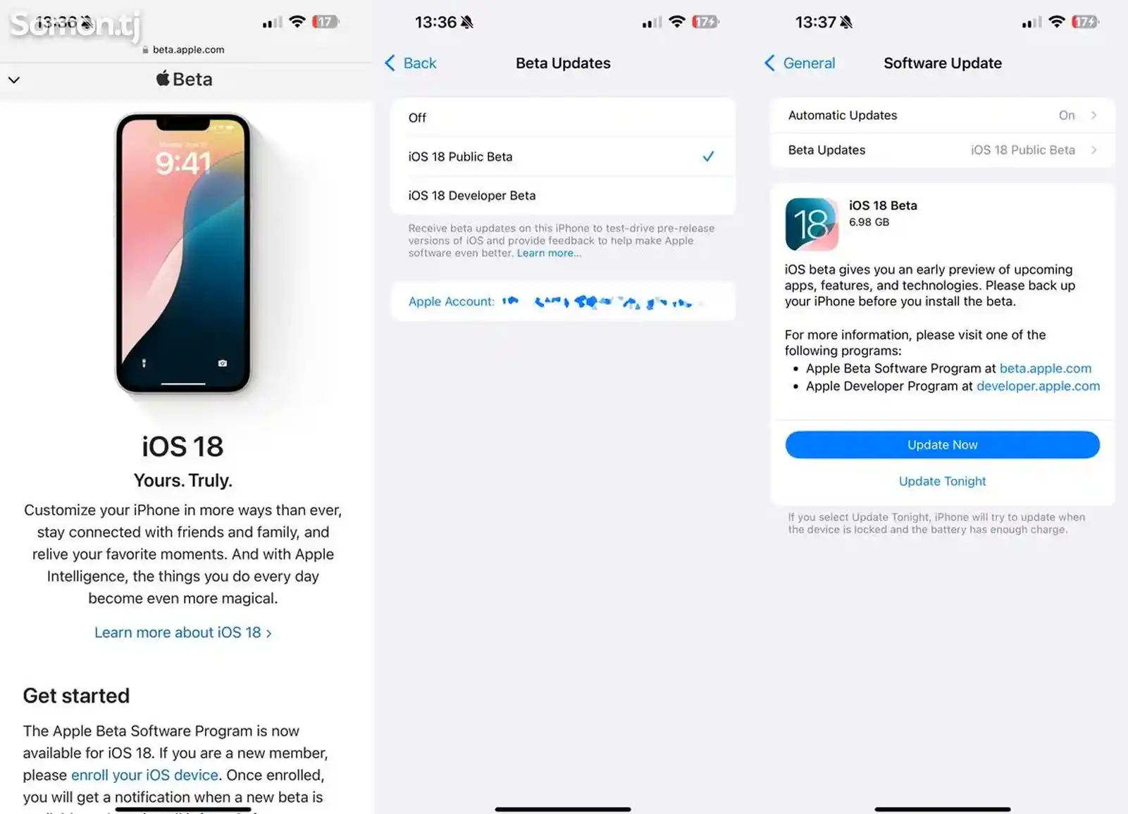 Услуги установки IOS 18