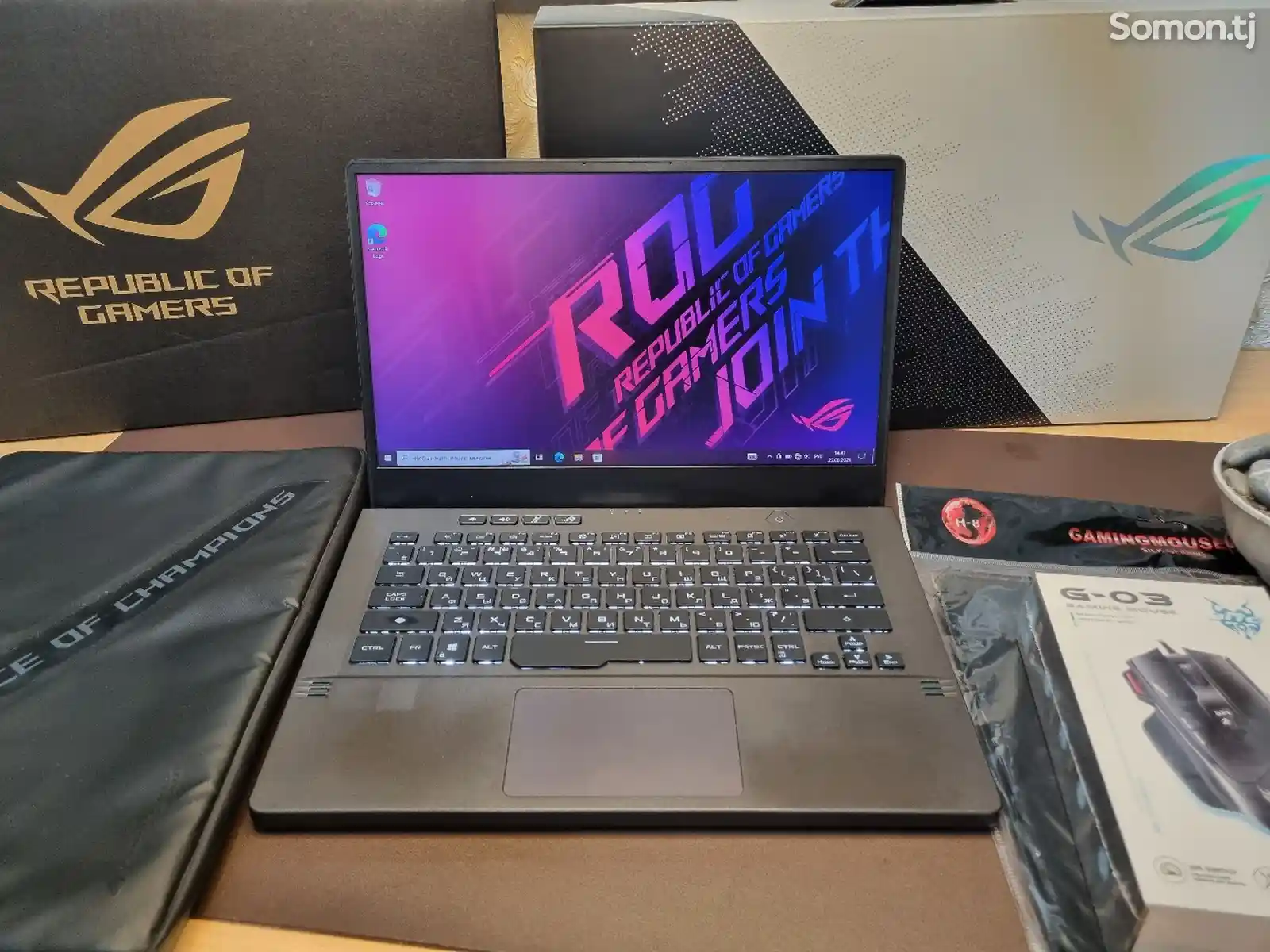 Ноутбук asus rog zephyrus i5-12450hx Rtx-3050 ozu-16gb ssd-512gb 144hz 8 часов-2