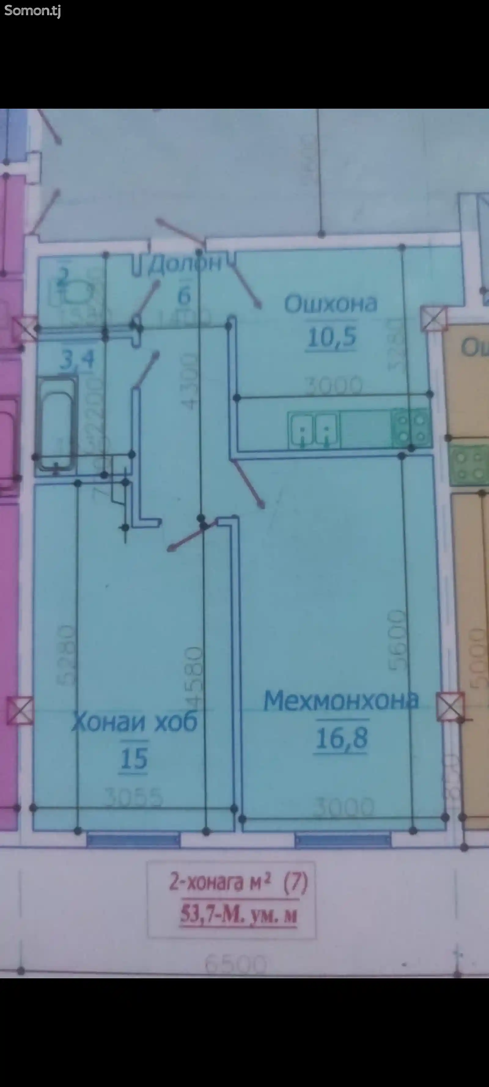 2-комн. квартира, 2 этаж, 54 м², поворот Ленинграда