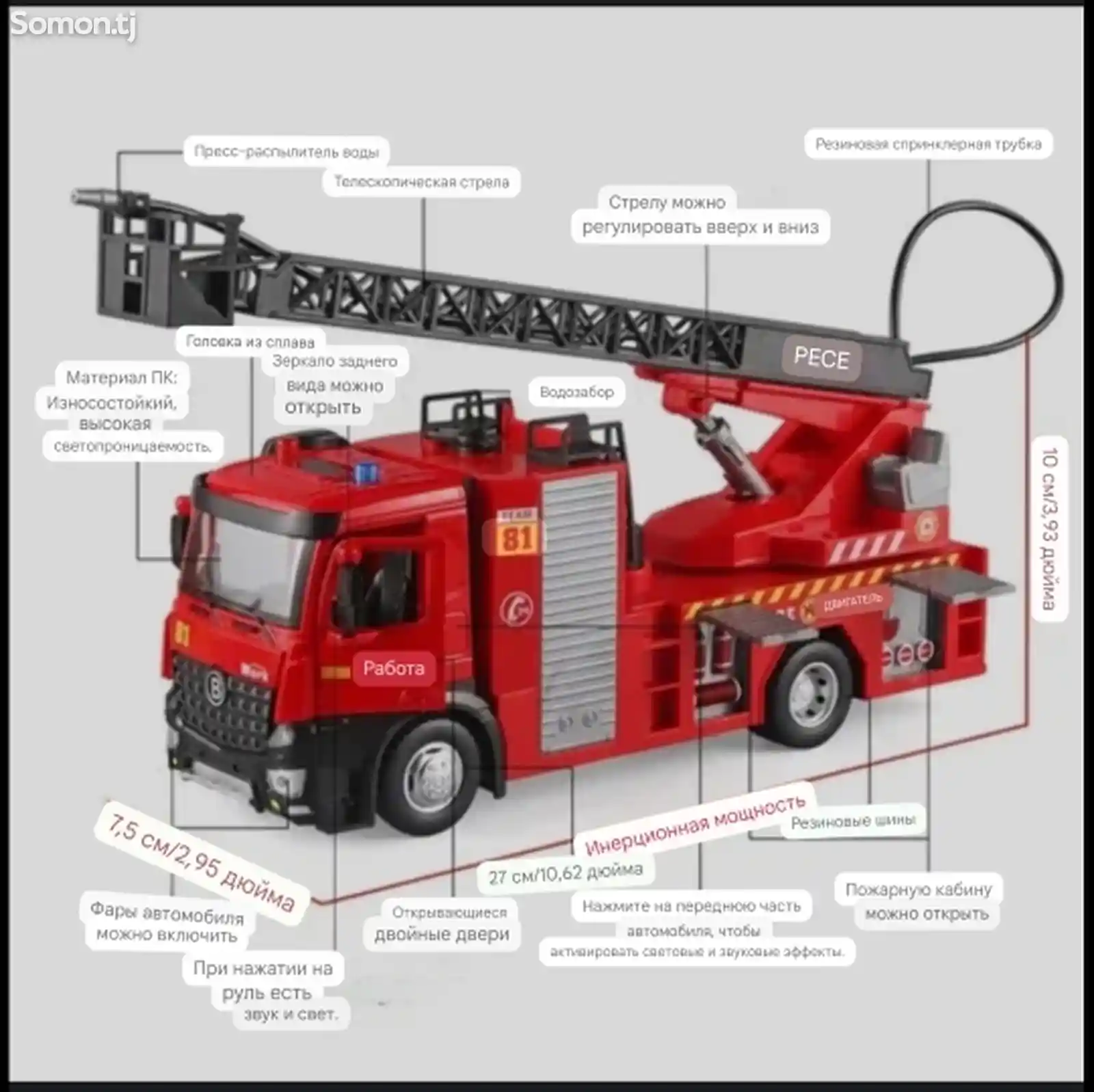 Пожарная машина игрушечная-2