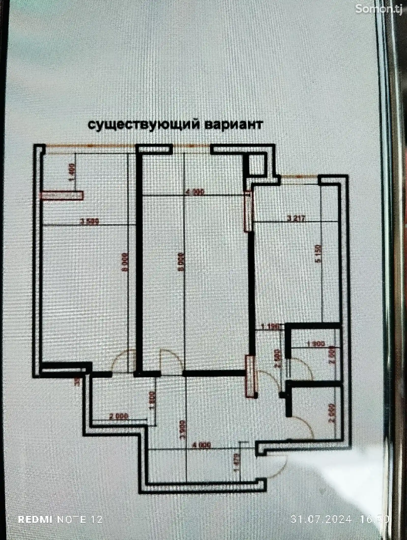 2-комн. квартира, 7 этаж, 95 м², Шохмансур-11