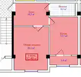 1-комн. квартира, 1 этаж, 52 м², 34 мкр-4