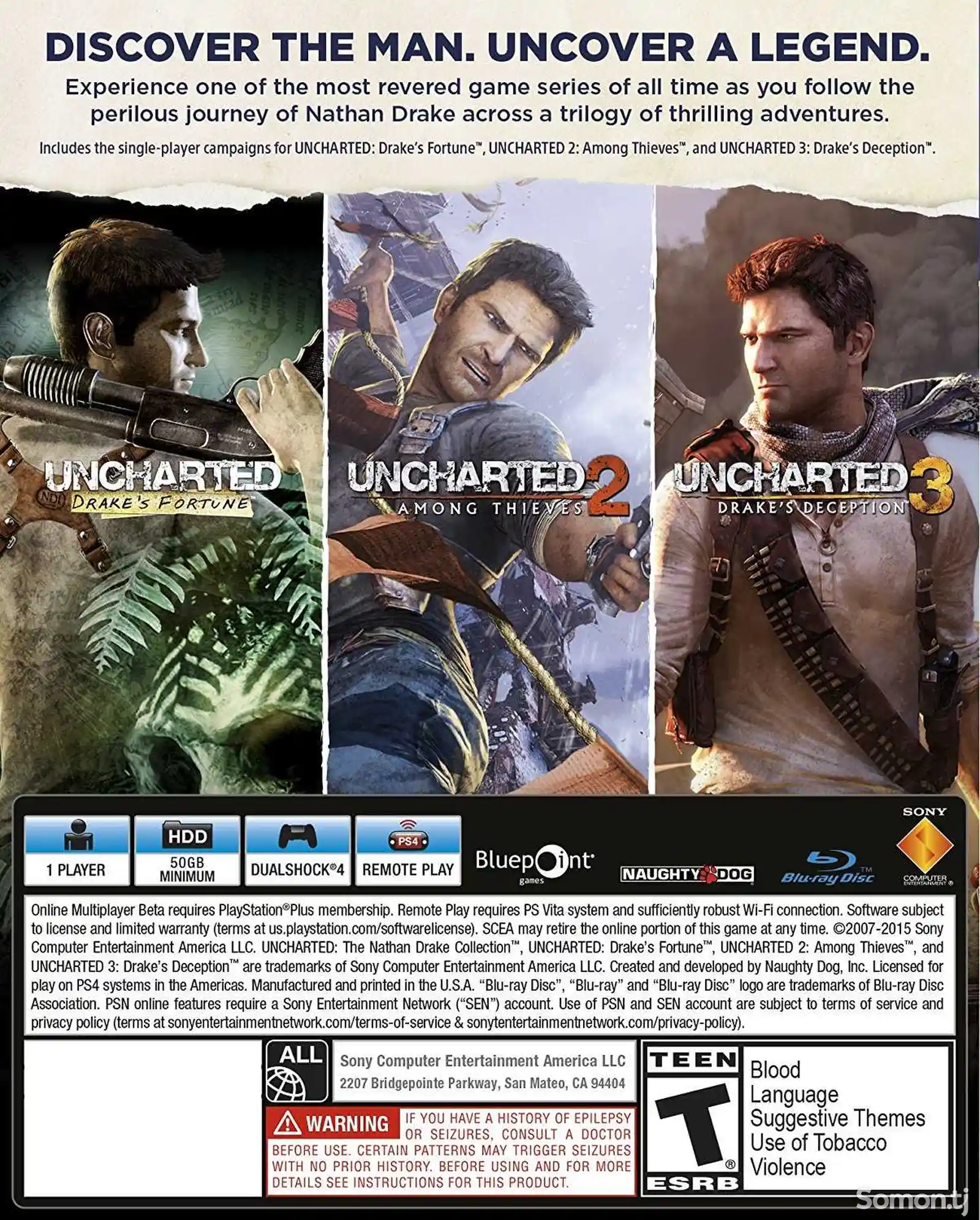 Игра Uncharted The Nathan Drake Collection для Sony PlayStation 4-5