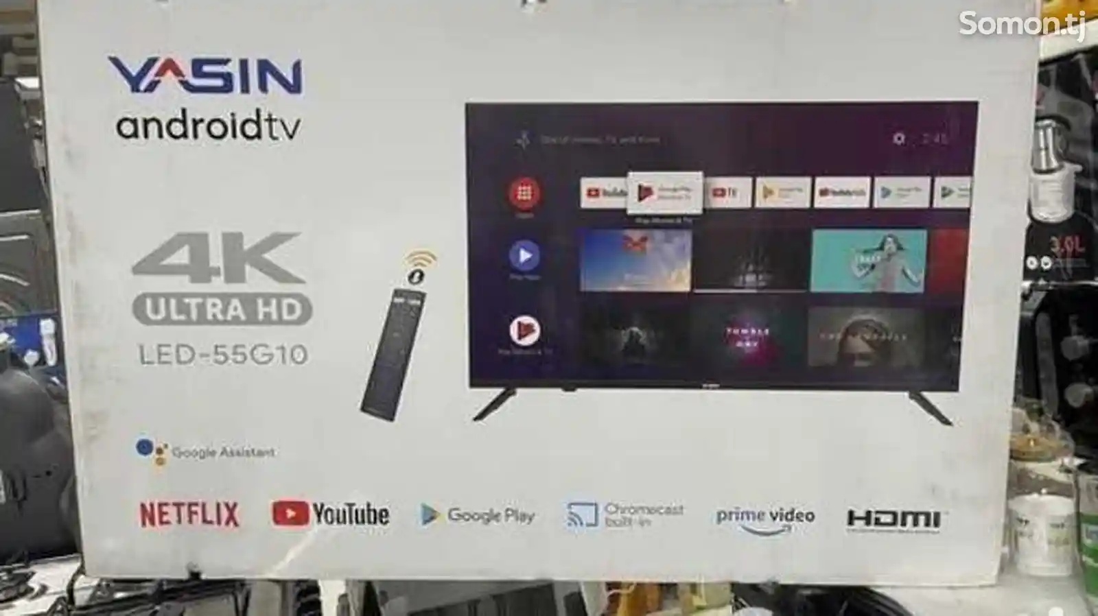Телевизор Yasin 55, Android TV 4k