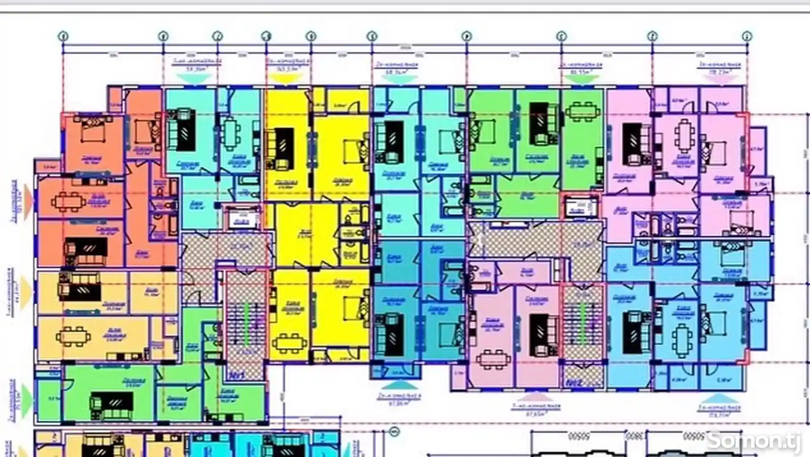 2-комн. квартира, 3 этаж, 66 м², 33 мкр пушти Запарож-5