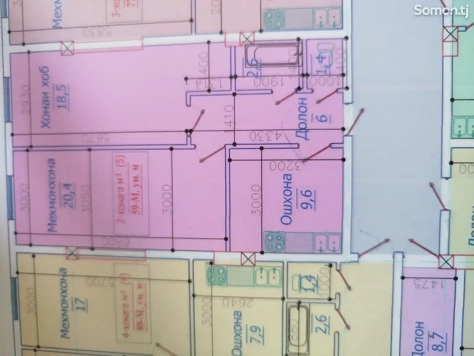 2-комн. квартира, 4 этаж, 59 м², поворот Ленинграда