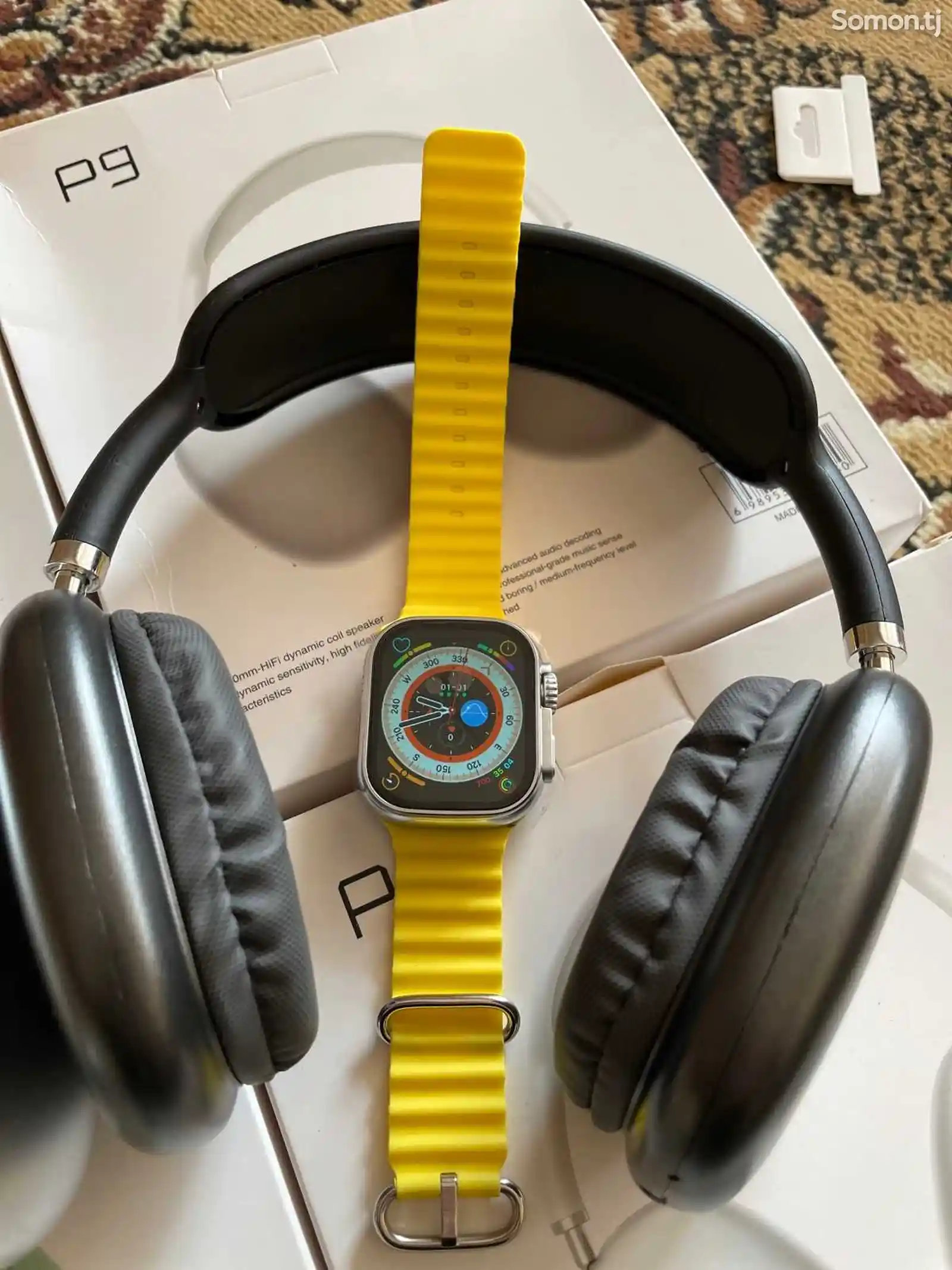 Смарт часы T900 Ultra с наушниками AirPods Max-2