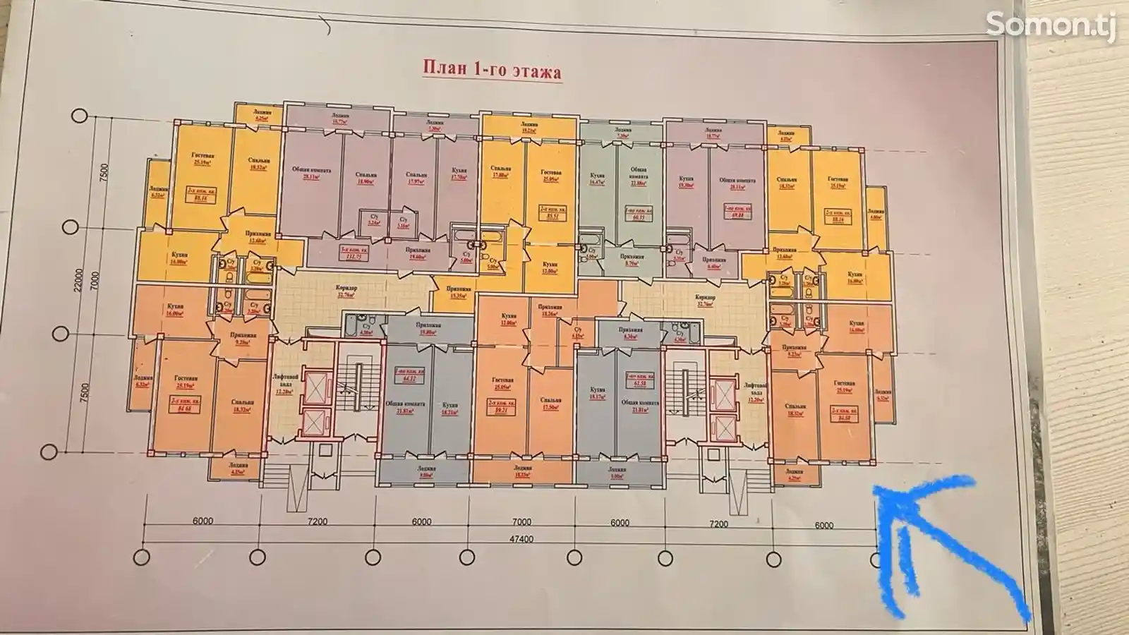 2-комн. квартира, 13 этаж, 85 м², Текстиль-5