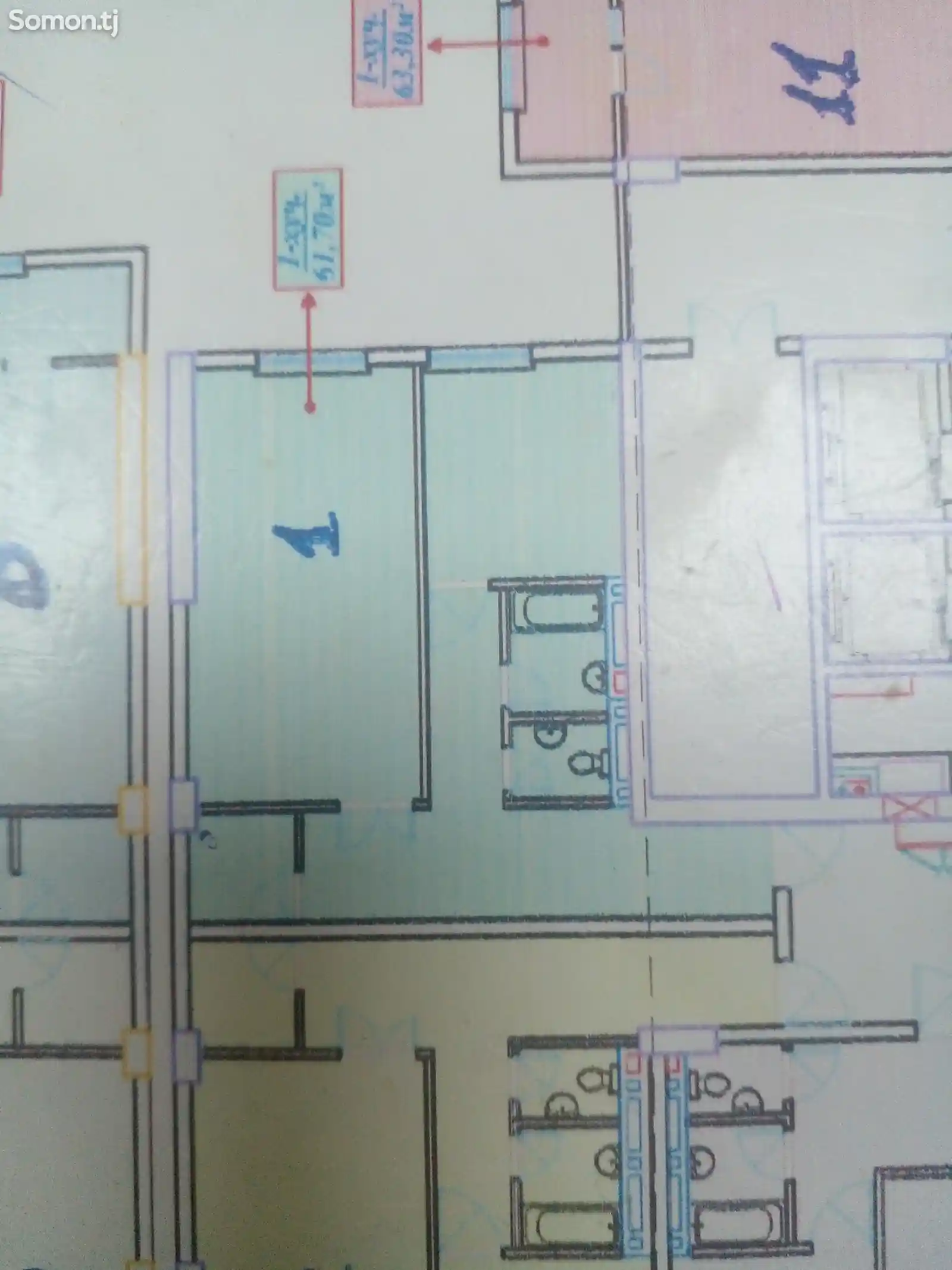 1-комн. квартира, 7 этаж, 62 м², Фирдавси-3