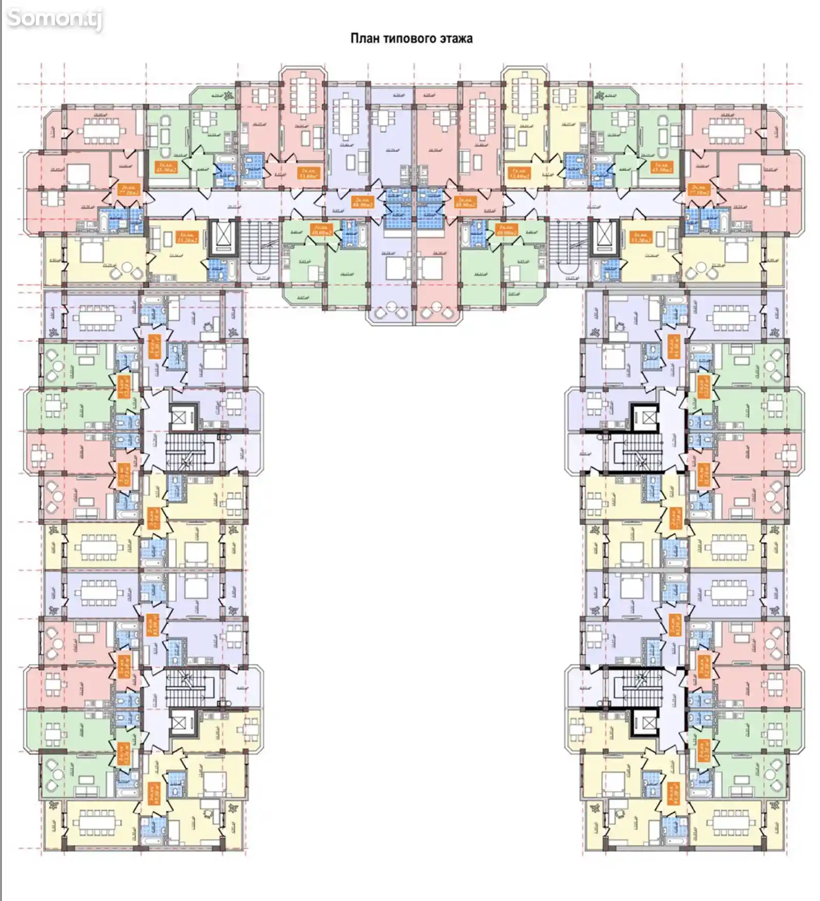 2-комн. квартира, 8 этаж, 89 м², 12мкр-8