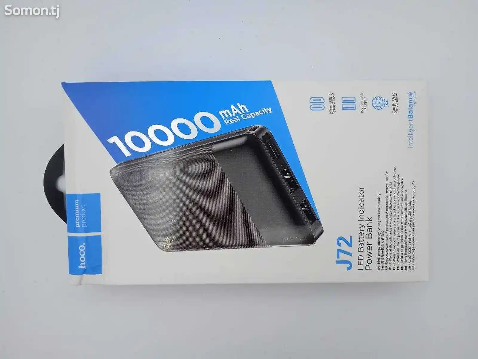 Портативный внешний аккумулятор Hoco J72 Easy travel 10000mAh, черный-5