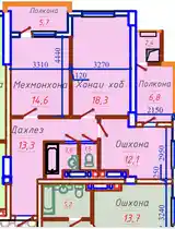 2-комн. квартира, 10 этаж, 78 м², шохмансур-2