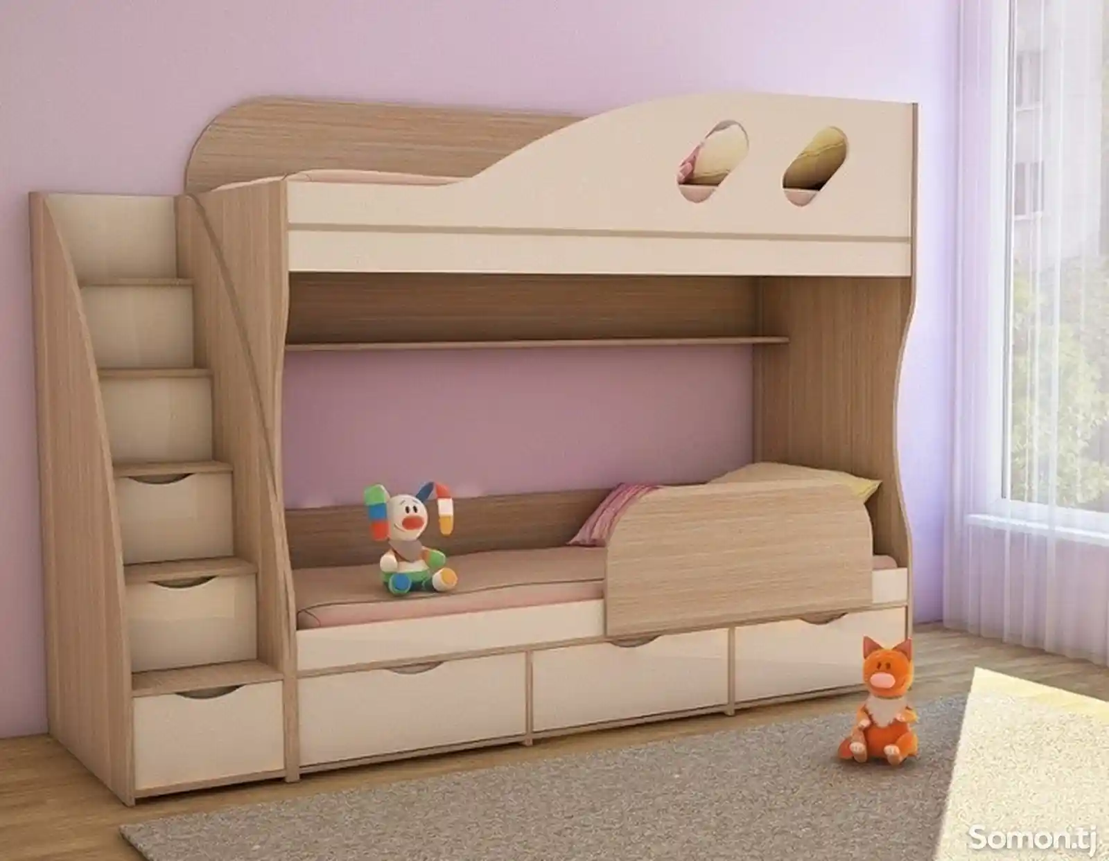 Детская двухъярусная кровать на заказ-13