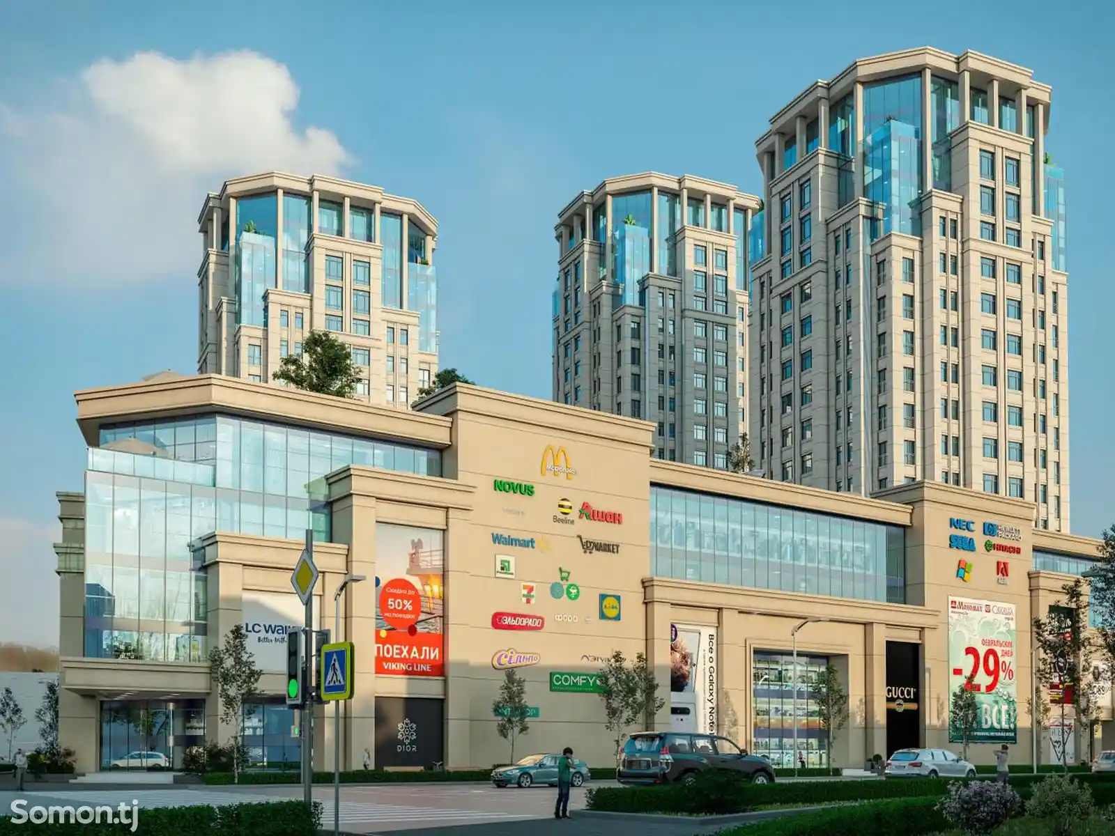 2-комн. квартира, 7 этаж, 68 м², Хисор Молл-3