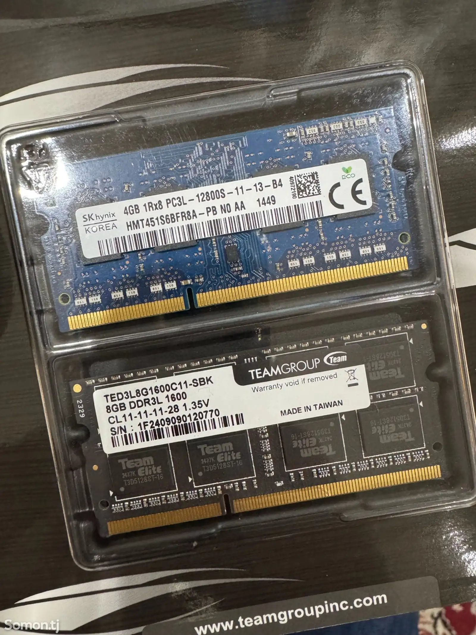 Оперативная память для ноутбуков 8GB DDR3L 1600