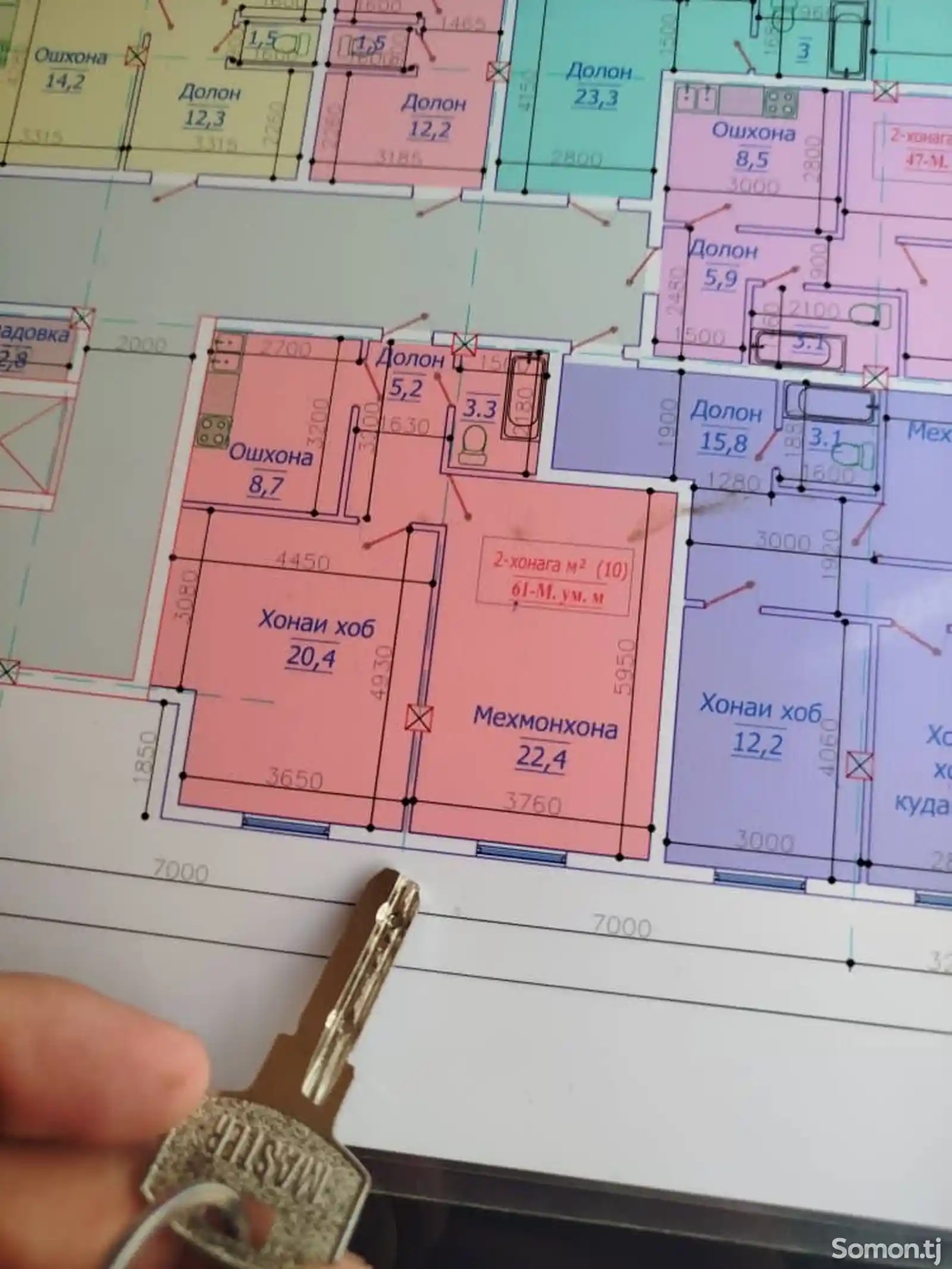 2-комн. квартира, 11 этаж, 61 м², Поворот Ленинграда