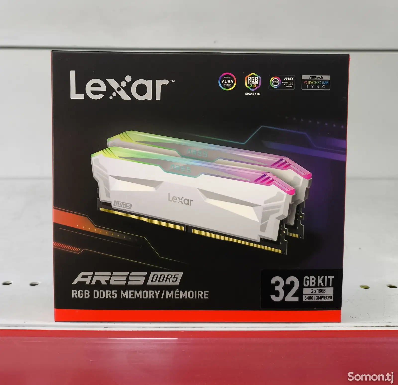 Оперативная память Lexar Ares DDR5 6400MHz 32GB Kit 2x16GB White-1